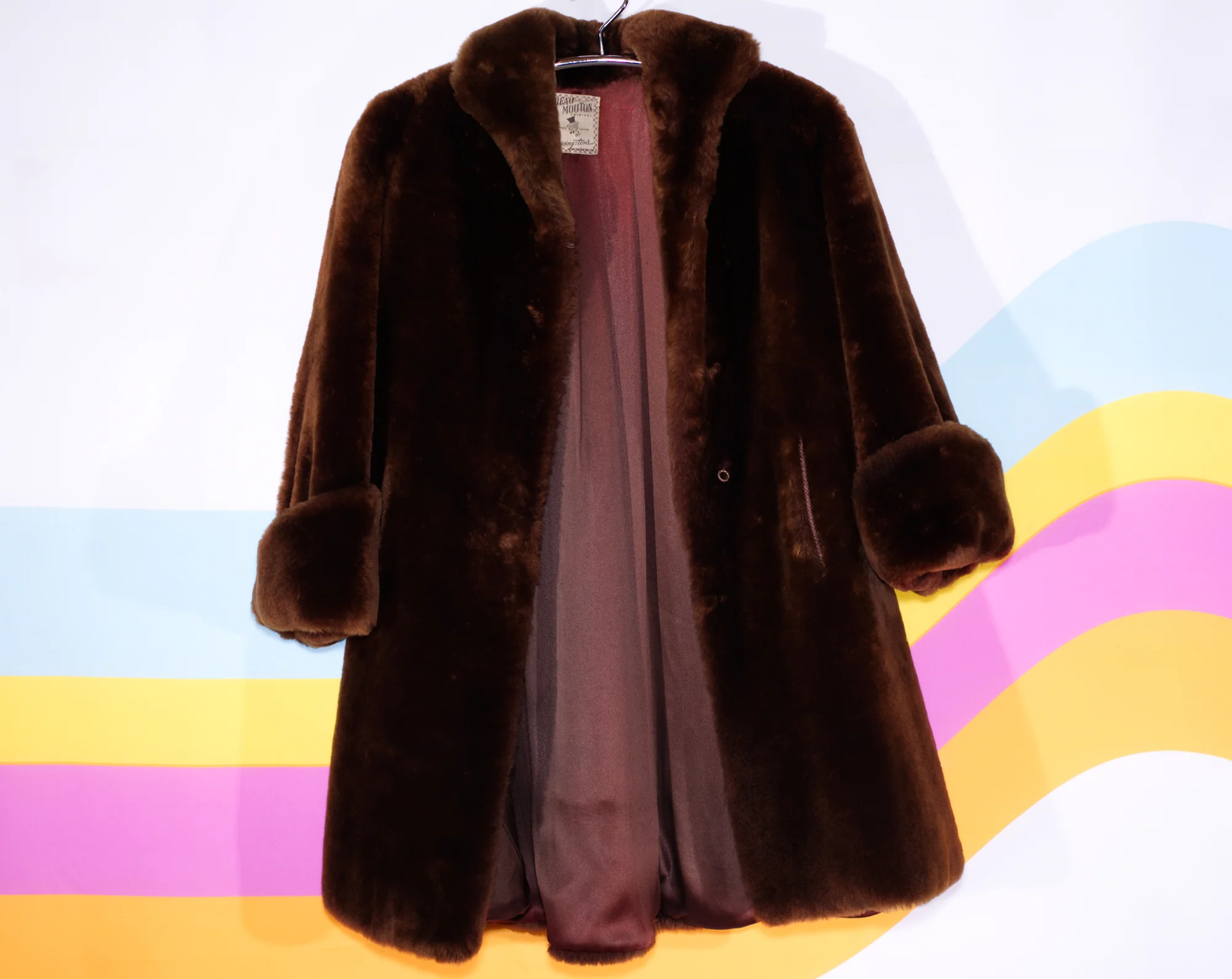 50s Teddy Bear Mouton Coat By Livingstons - Image 6