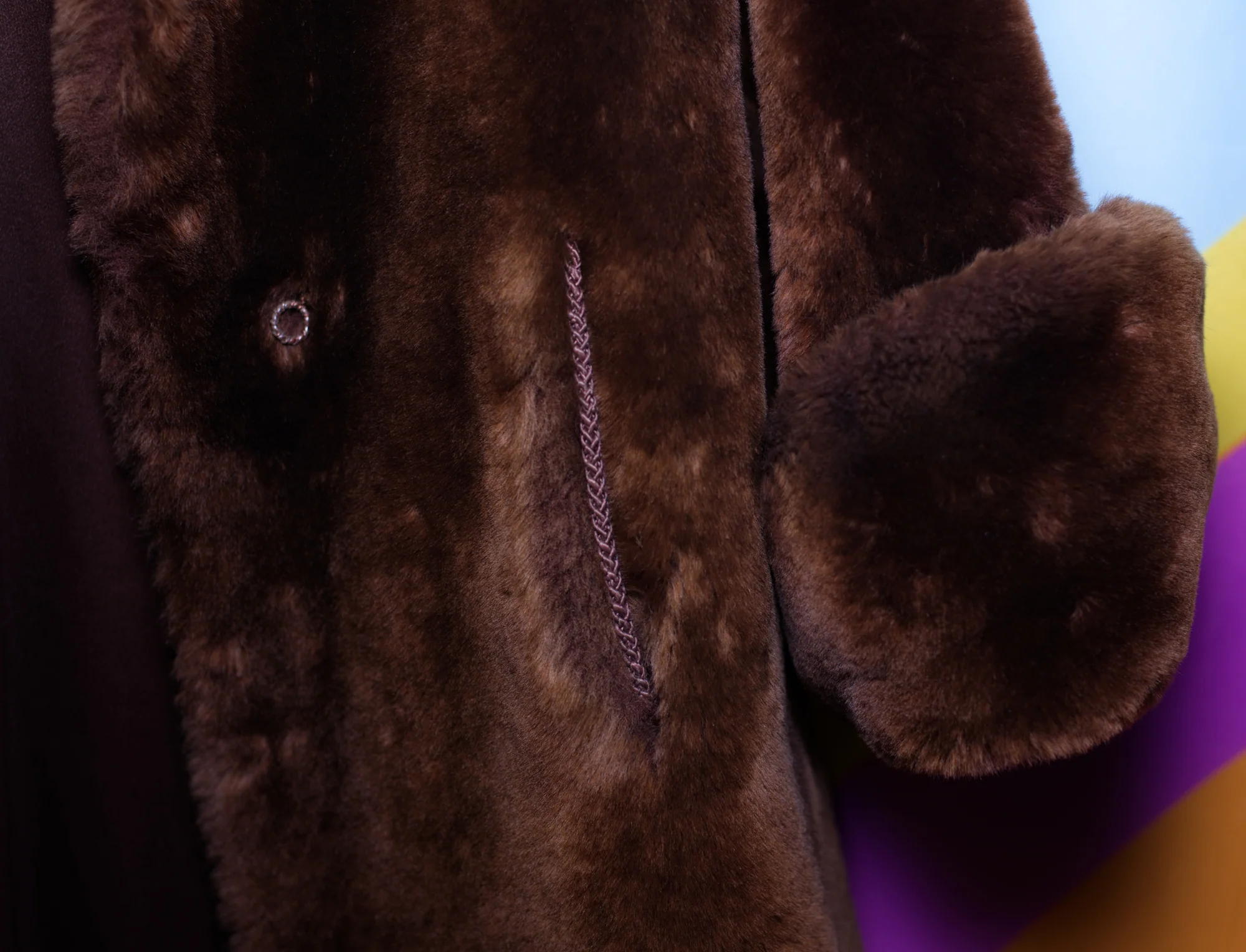 50s Teddy Bear Mouton Coat By Livingstons - Image 9