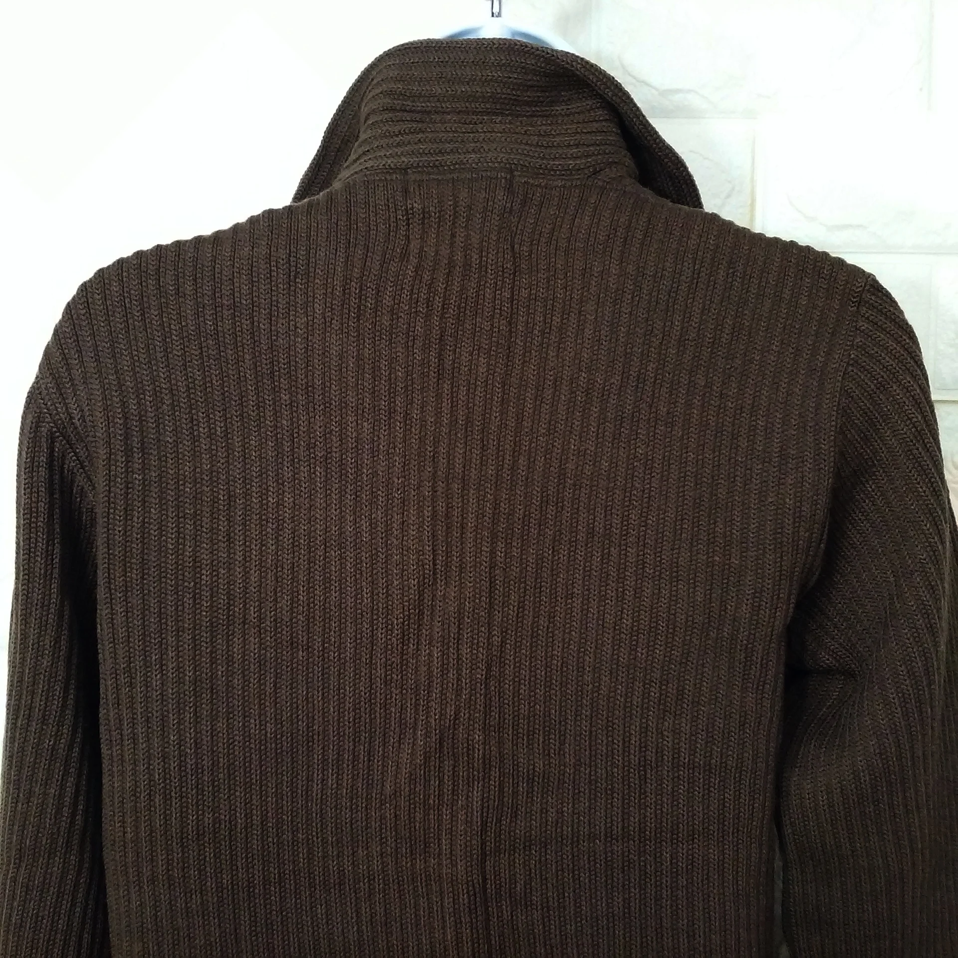 50s Thick Ribbed Knit Open Cardigan Sweater Varsity By Albion Sweater Award Albion Knitting Mills Los Angeles Made In Usa - Image 8