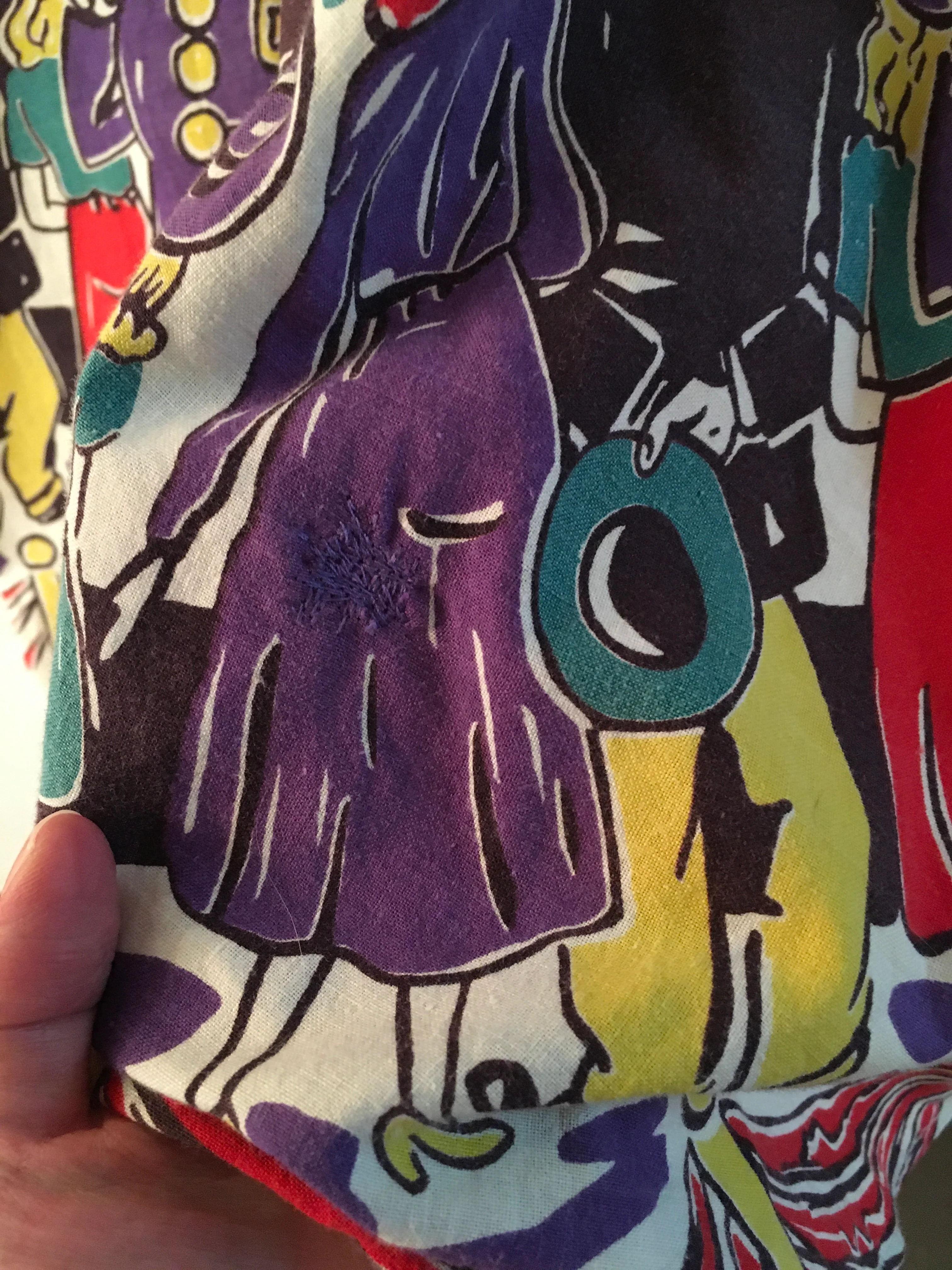 50s Vintage 50s Art Museum Novelty Print Skirt - Image 4