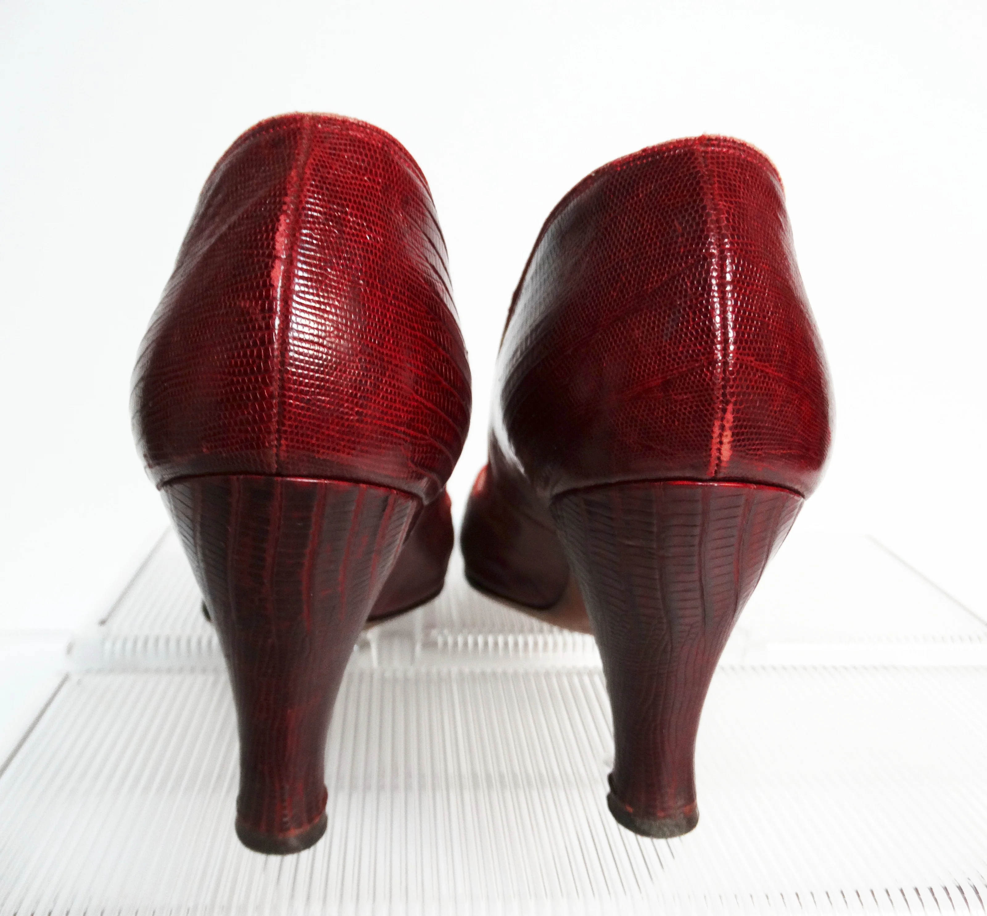 50s Vintage 50s Red Heels I. Miller Matching Purse By I. Miller - Image 4