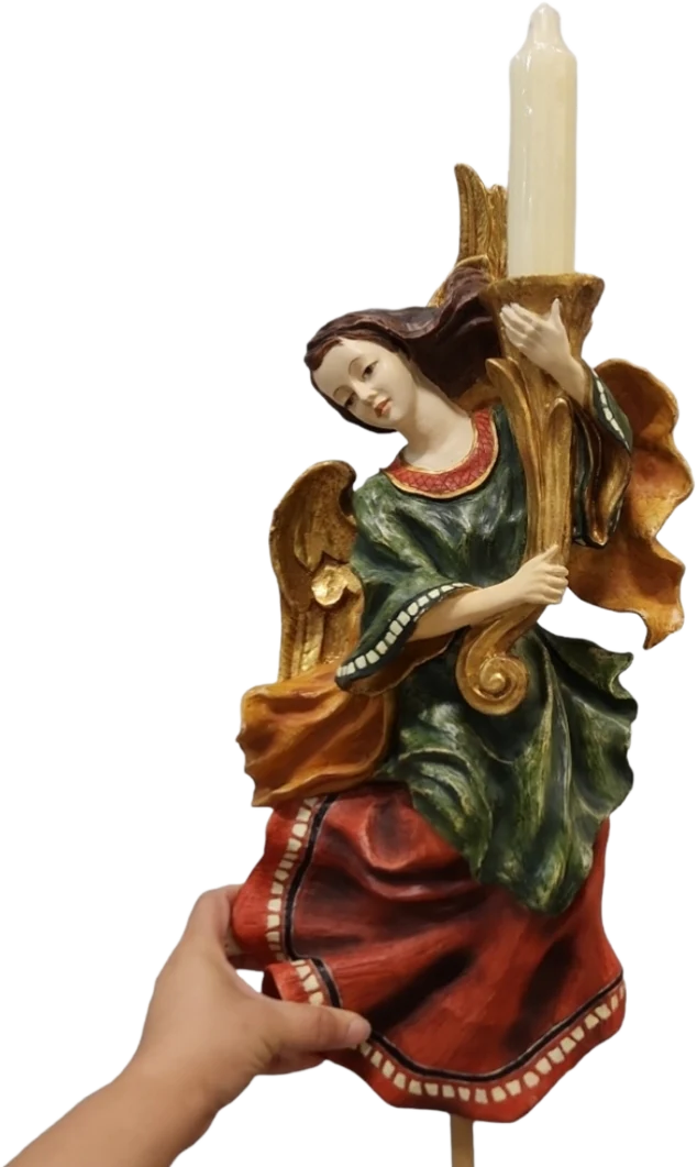 50s Vintage Angel Candleholder Wall Art - Image 2