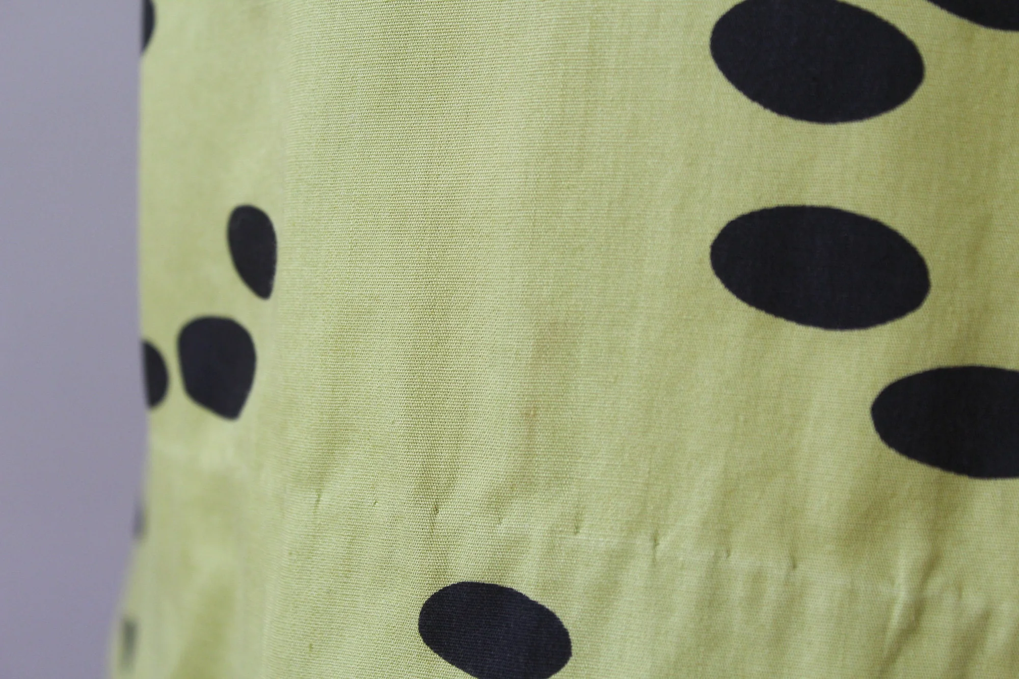 50s Vintage Avocado Dalmation Dots Printed Cotton Fitted Pencil Skirt Day Dress - Image 6
