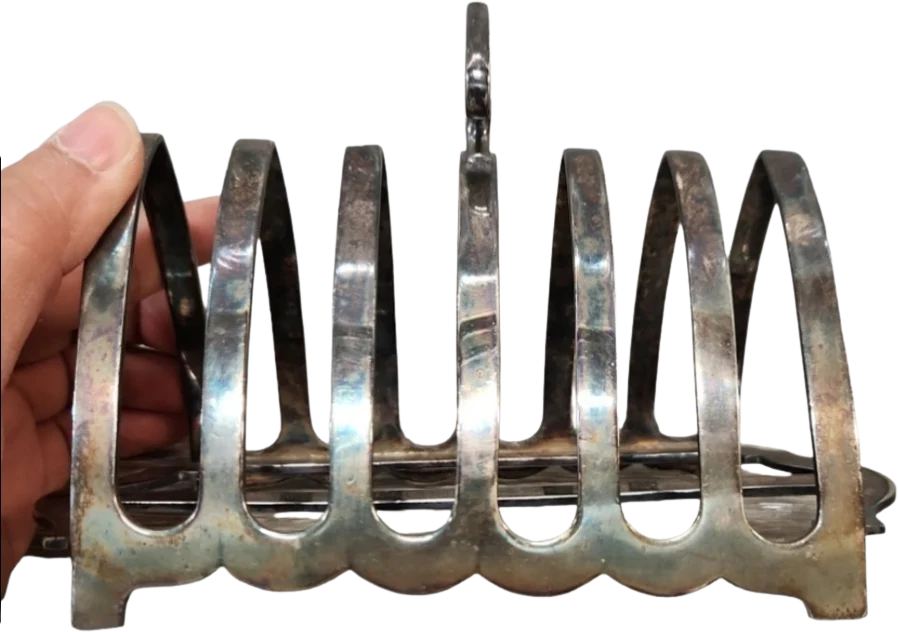 50s Vintage Schwake And Co Silverplate Toast Rack By Schwake & Co