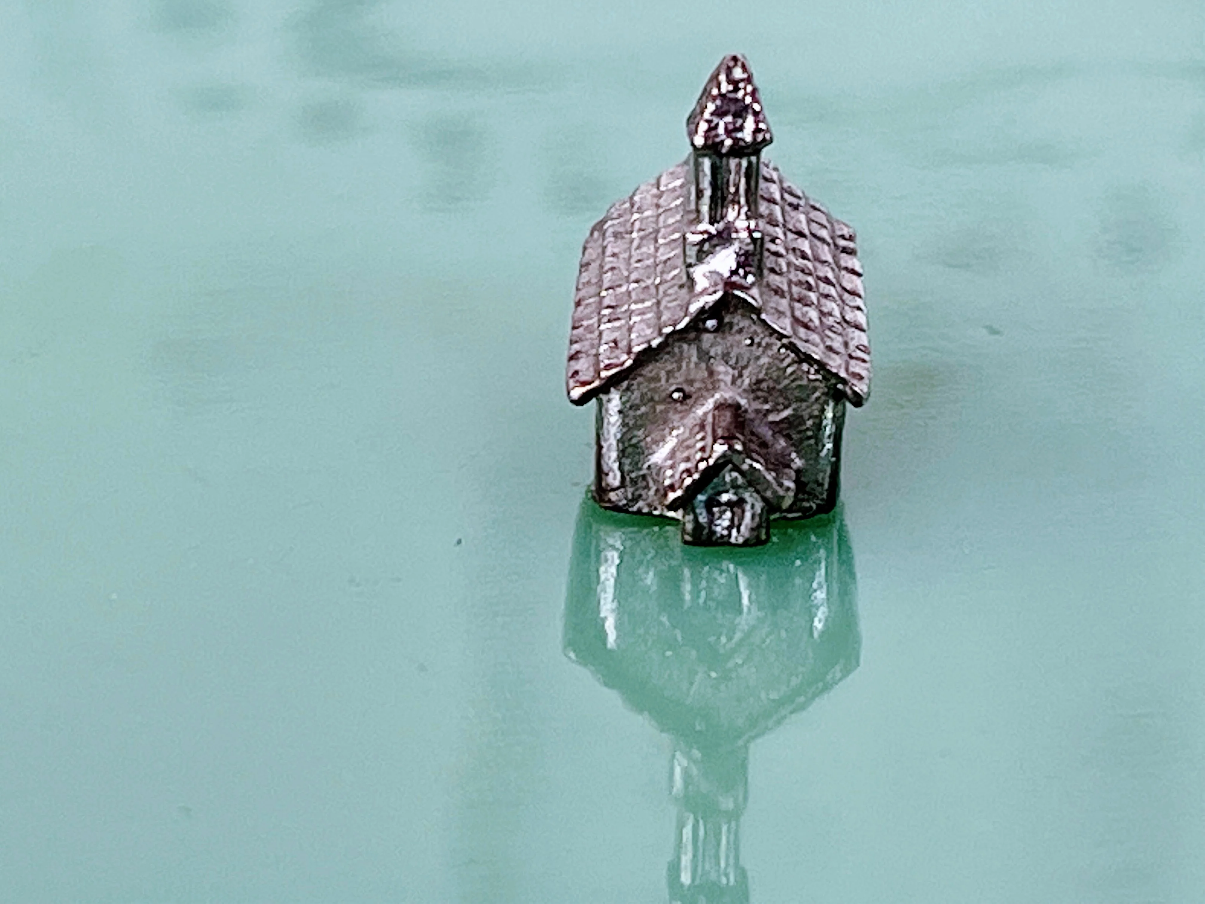 50s Vintage Sterling Silver Church Building Charm - Image 3