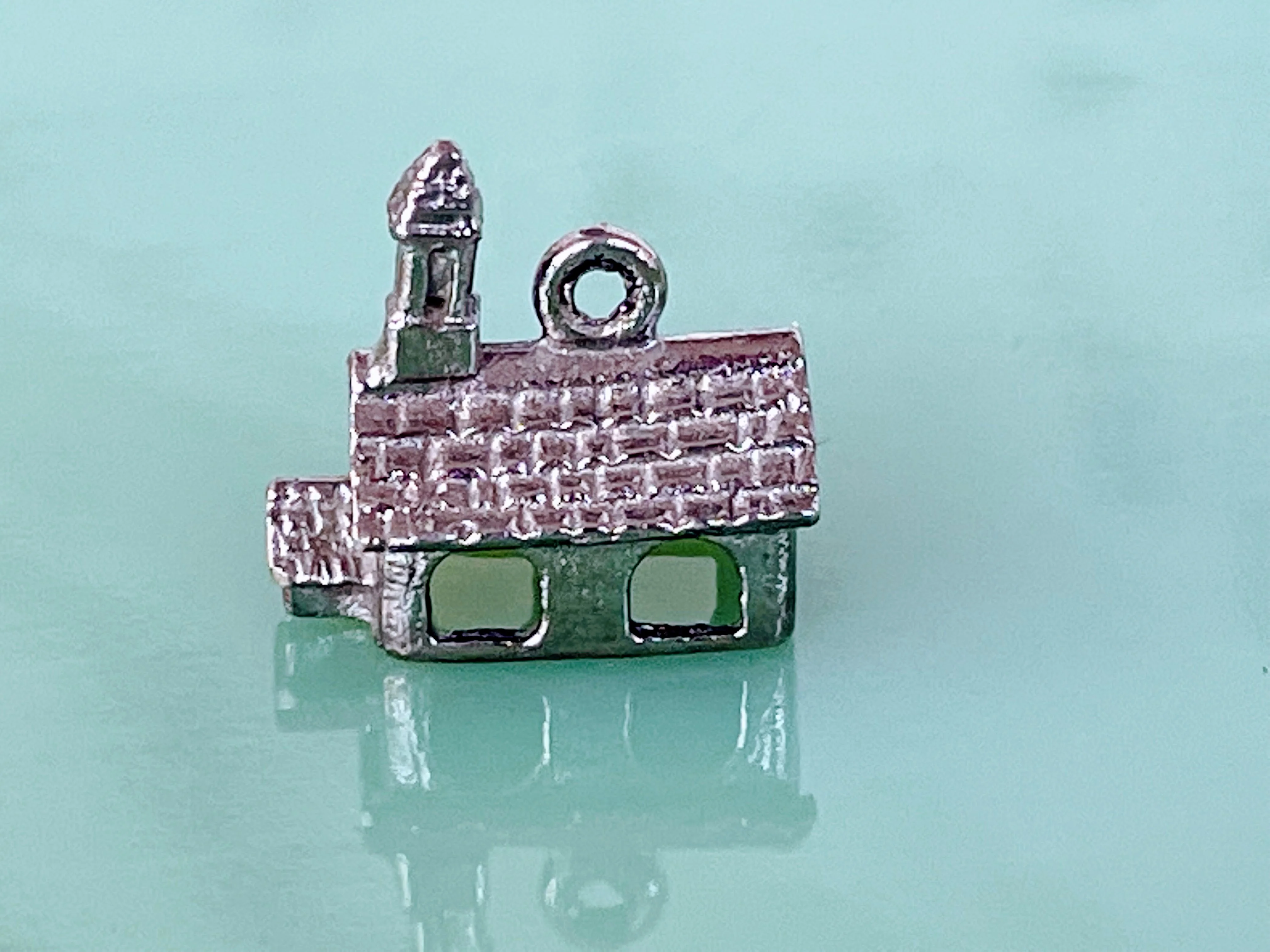 50s Vintage Sterling Silver Church Building Charm - Image 4