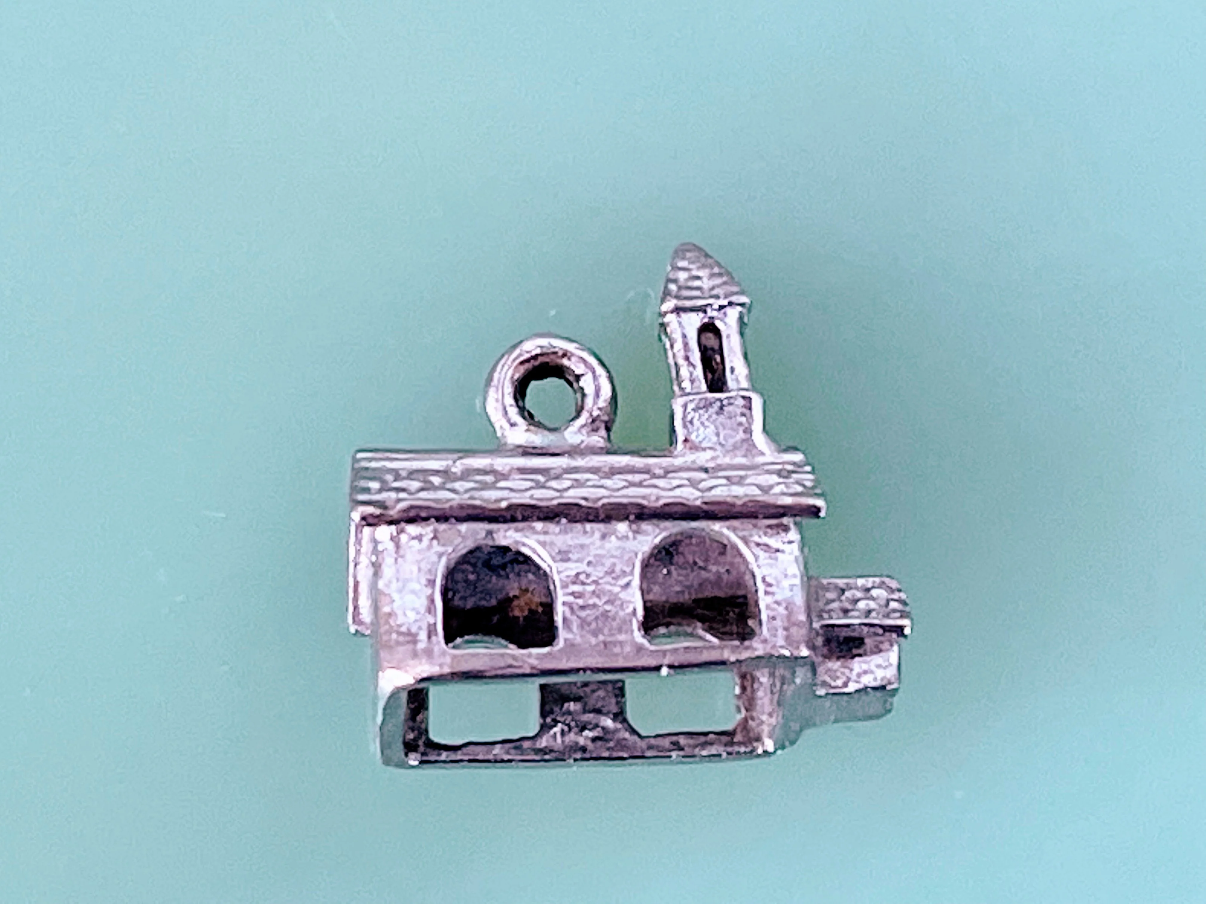 50s Vintage Sterling Silver Church Building Charm - Image 7