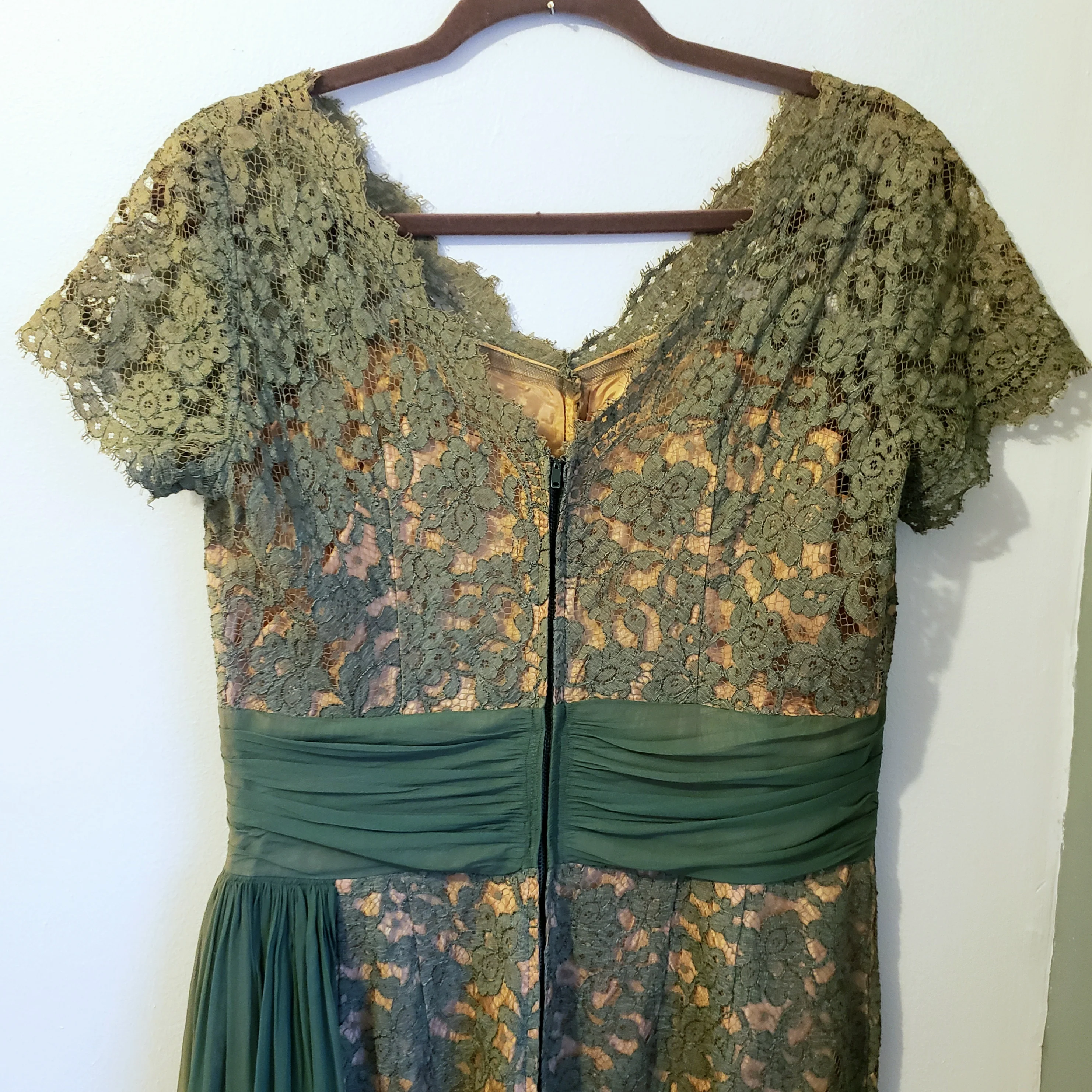50s Volup Lace Wiggle Dress By A Norman Original - Image 9