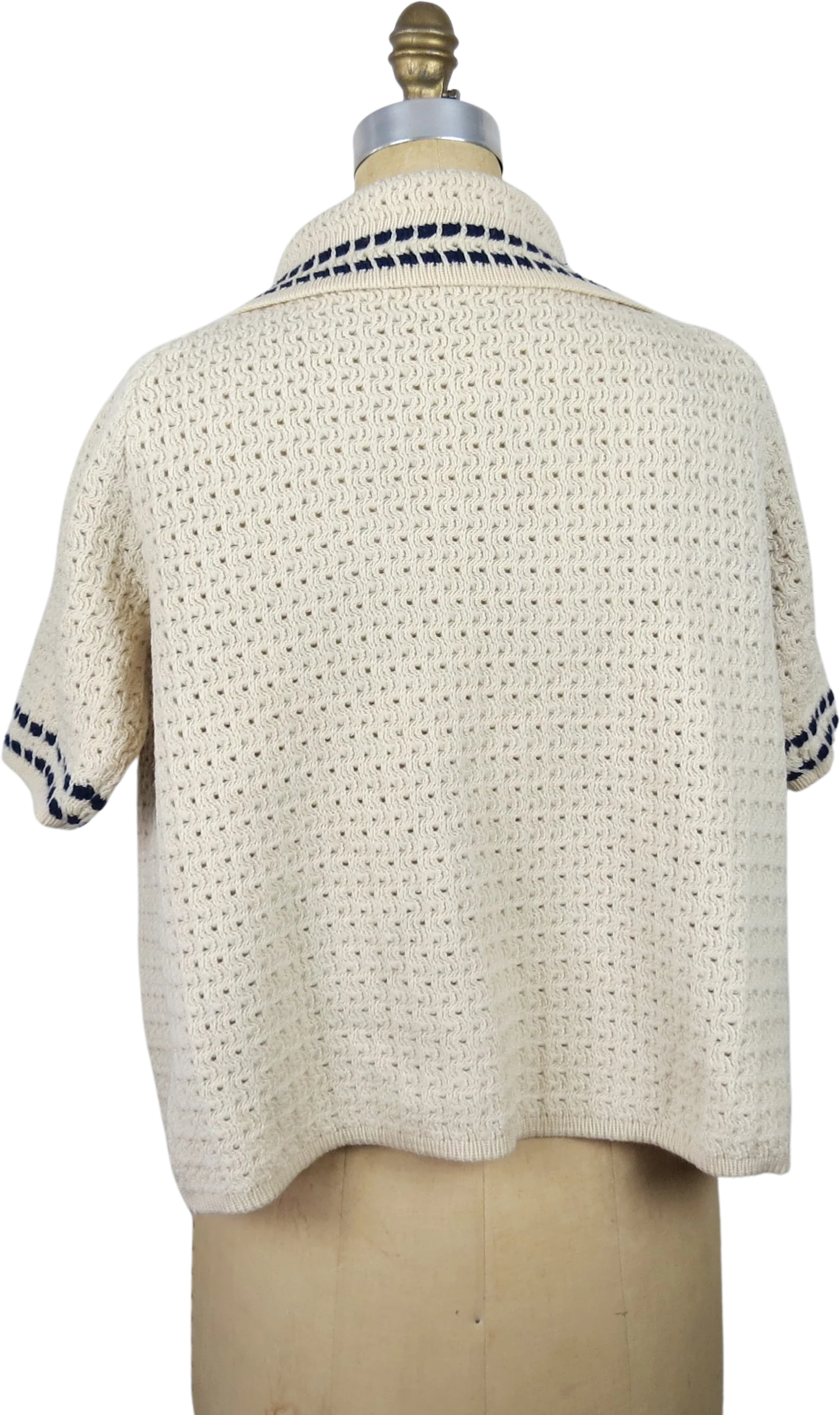 50s Wool Cardigan Sweater Shawl Collar Academia By Mirsa for Mallory - Image 2