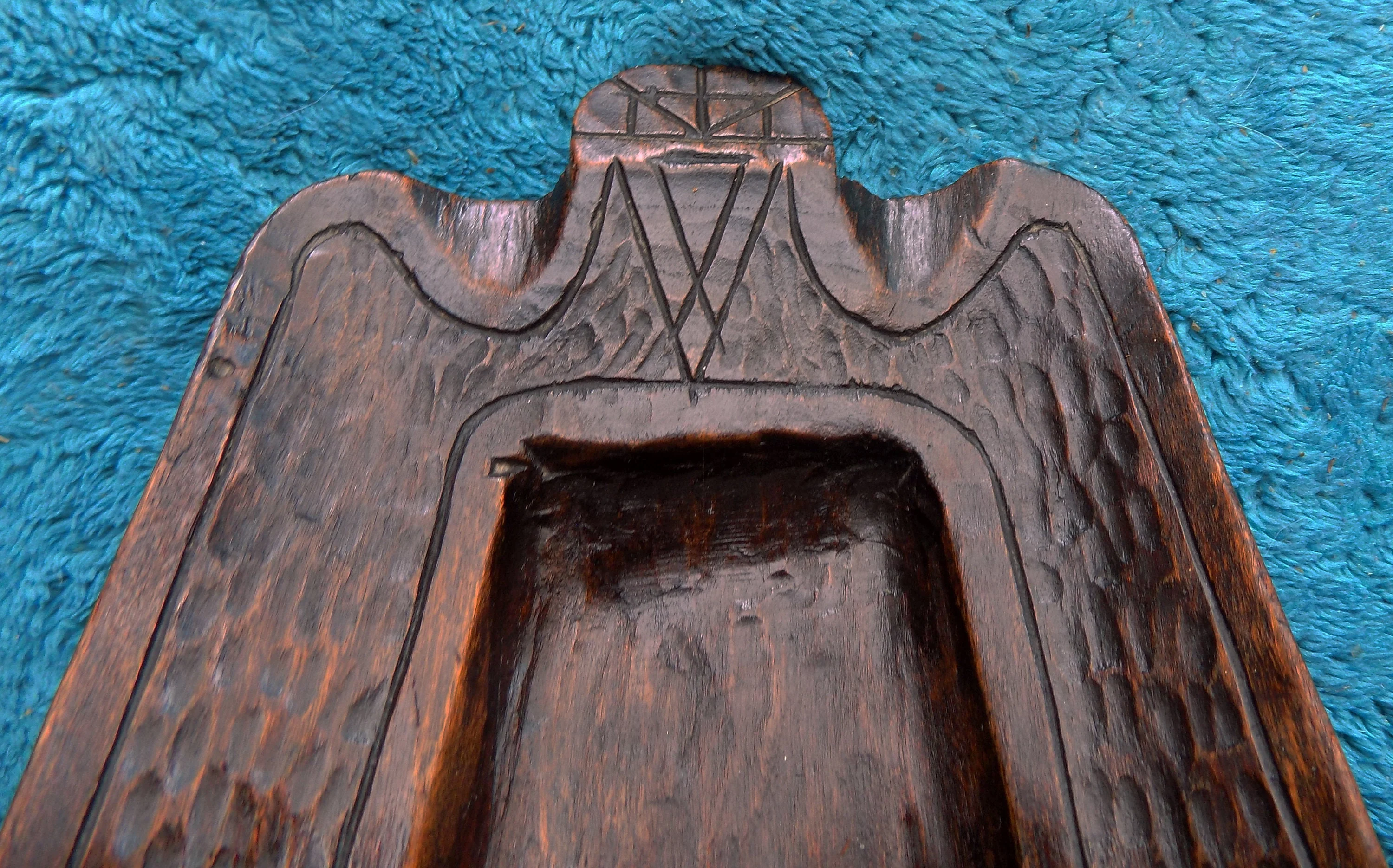 50s Yoruba Hand Carved Wood Tray Catch All Dish West - Image 5