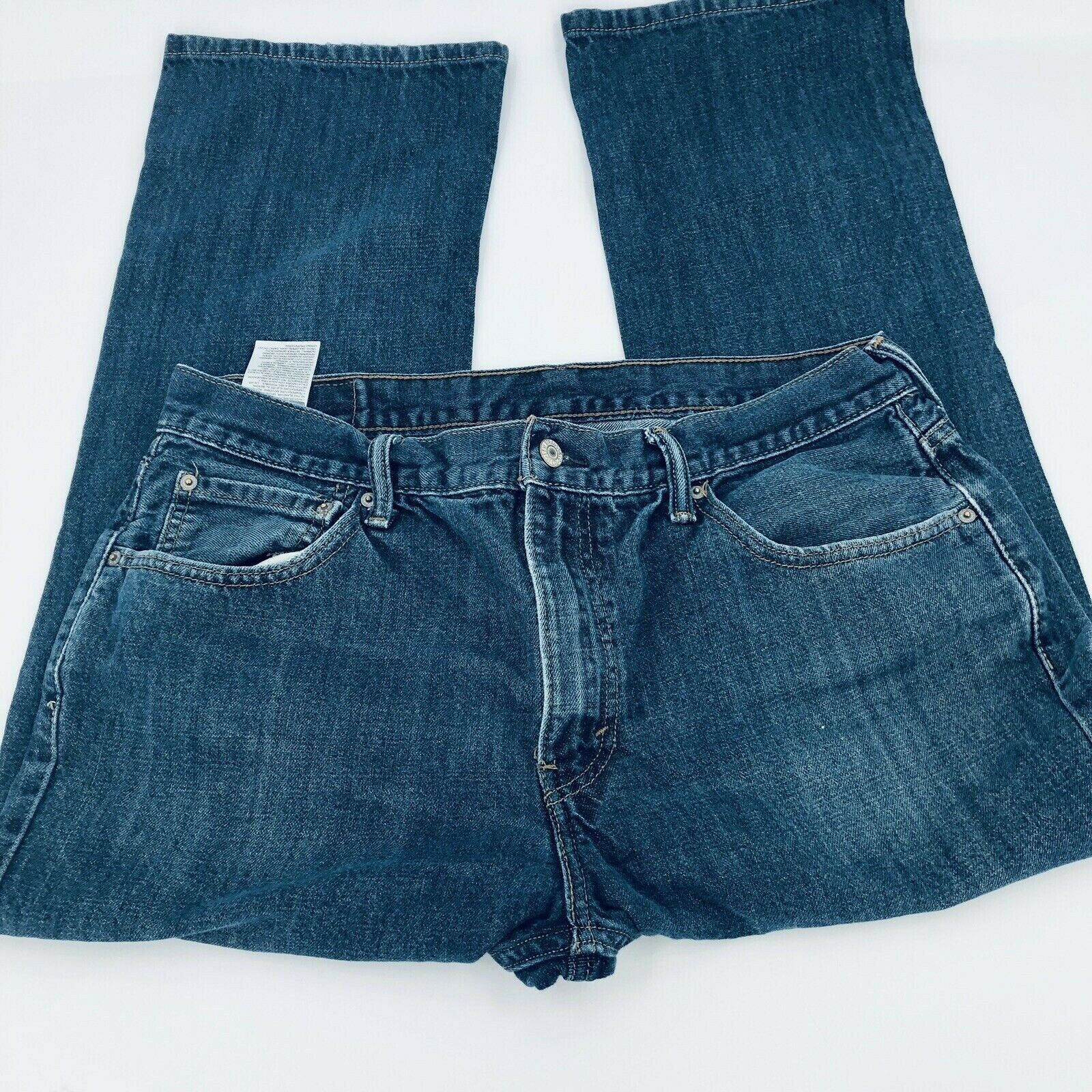 527 Jeans Blue Straight Wide Leg Mens Size 36 X 30 100% Cotton by Levi's - Image 2