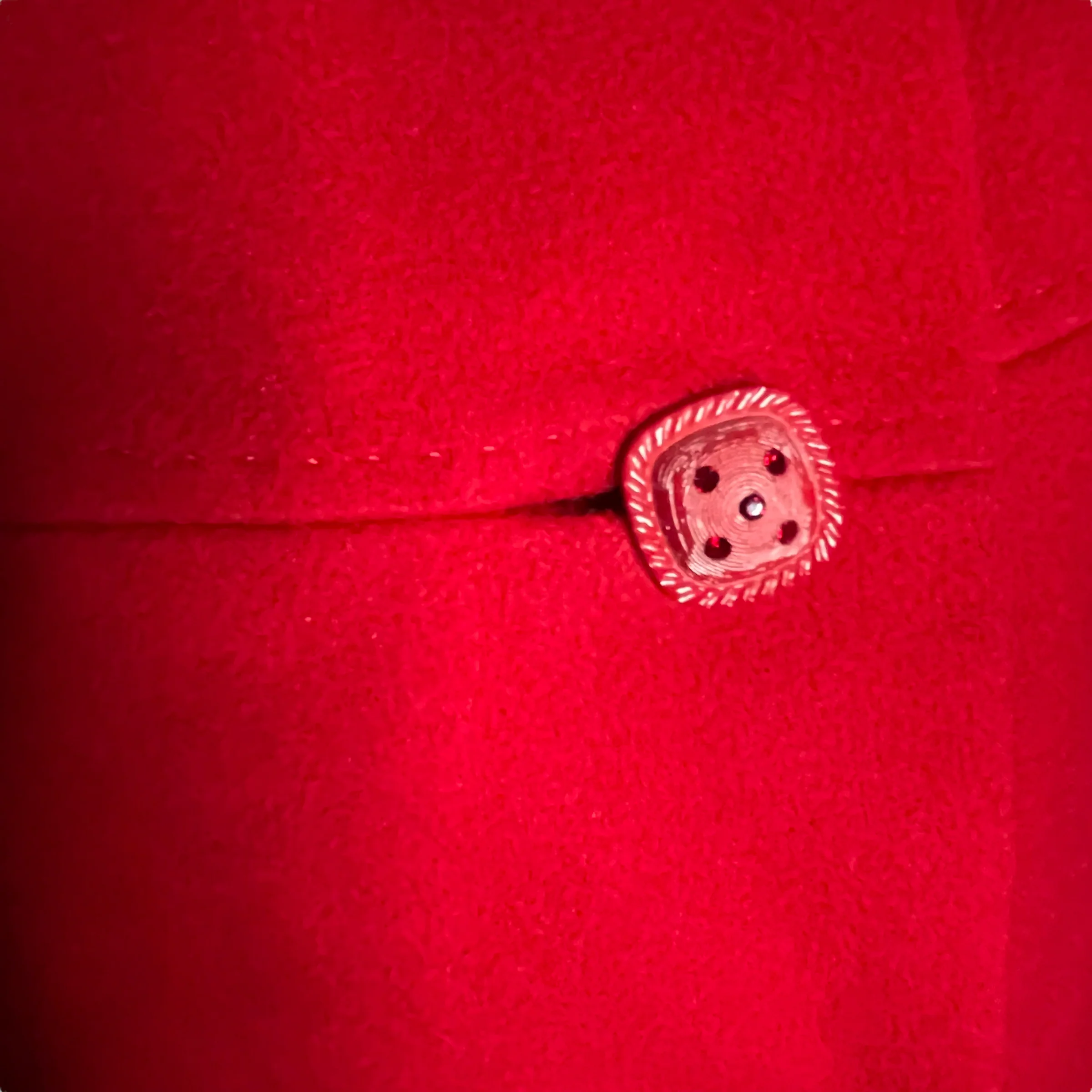 60s 100% Luxurious Cashmere Long Red Coat L Bust 44" By Vf - Image 3