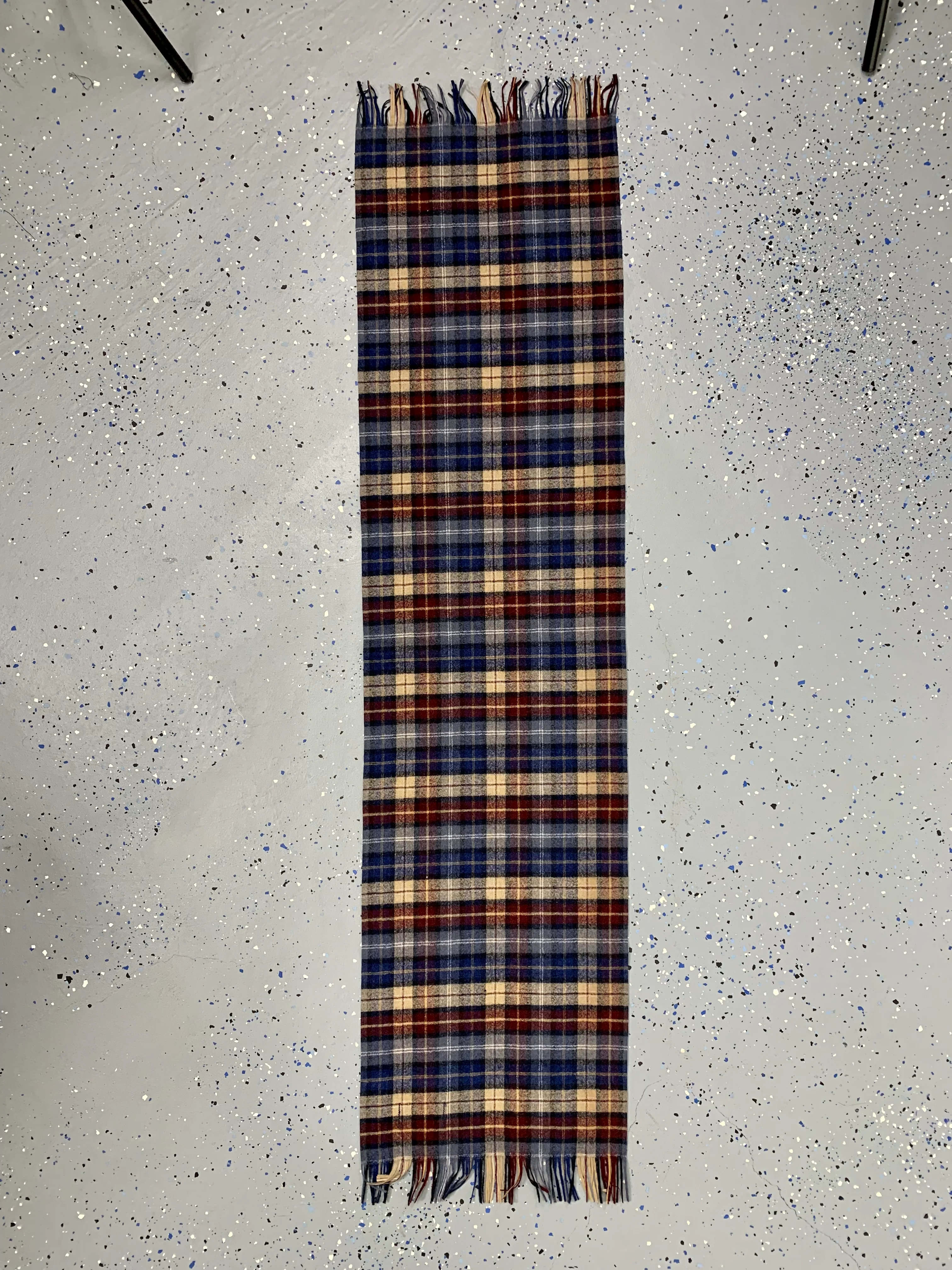 60s 100% Virgin Wool Plaid Neck Scarf Muffler With Box By Pendleton - Image 10
