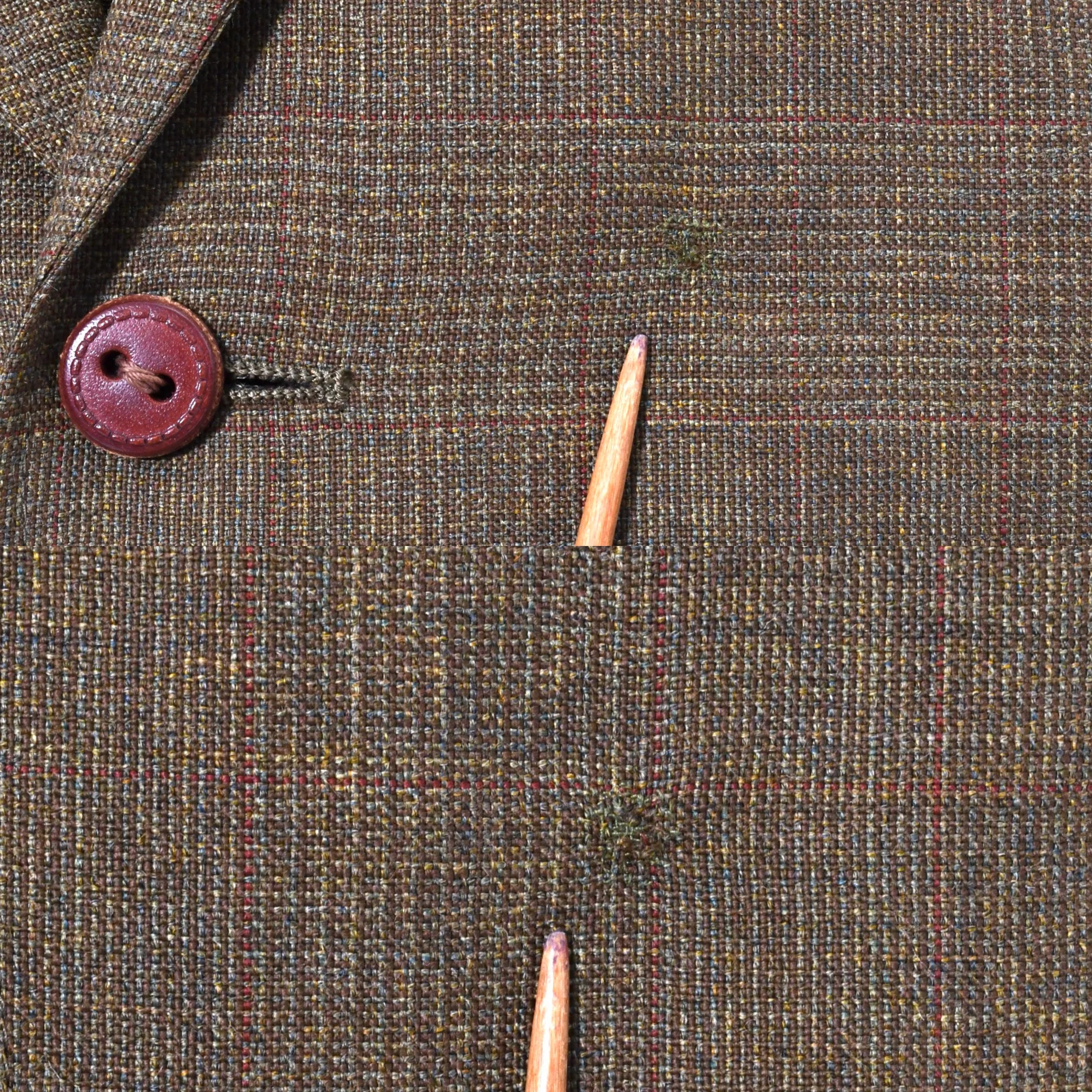 60s 40r Green Brown Plaid Single Breasted Mod Suit By Tempo - Image 14
