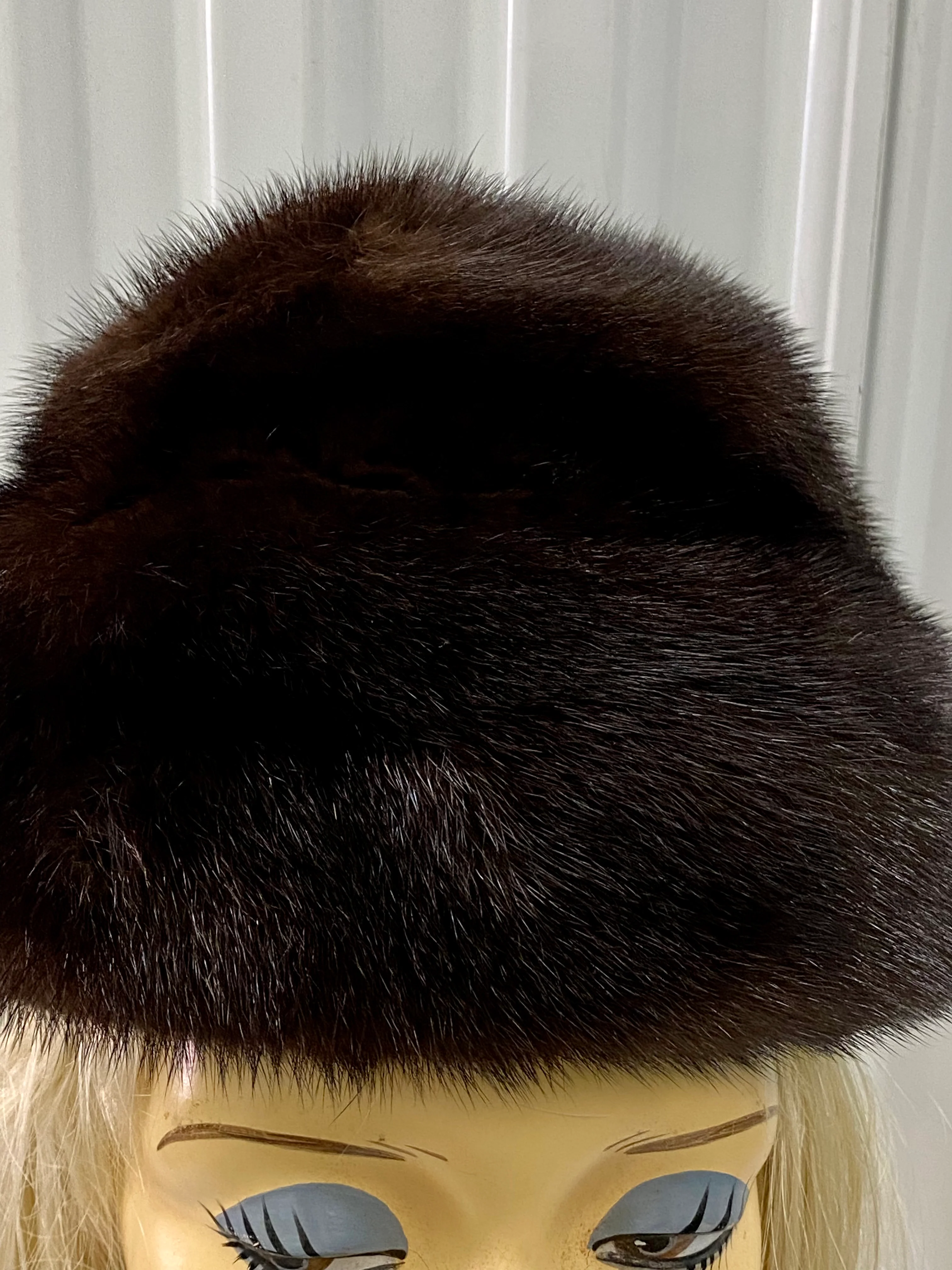 60s 60s Black Fur Winter Hat - Image 3