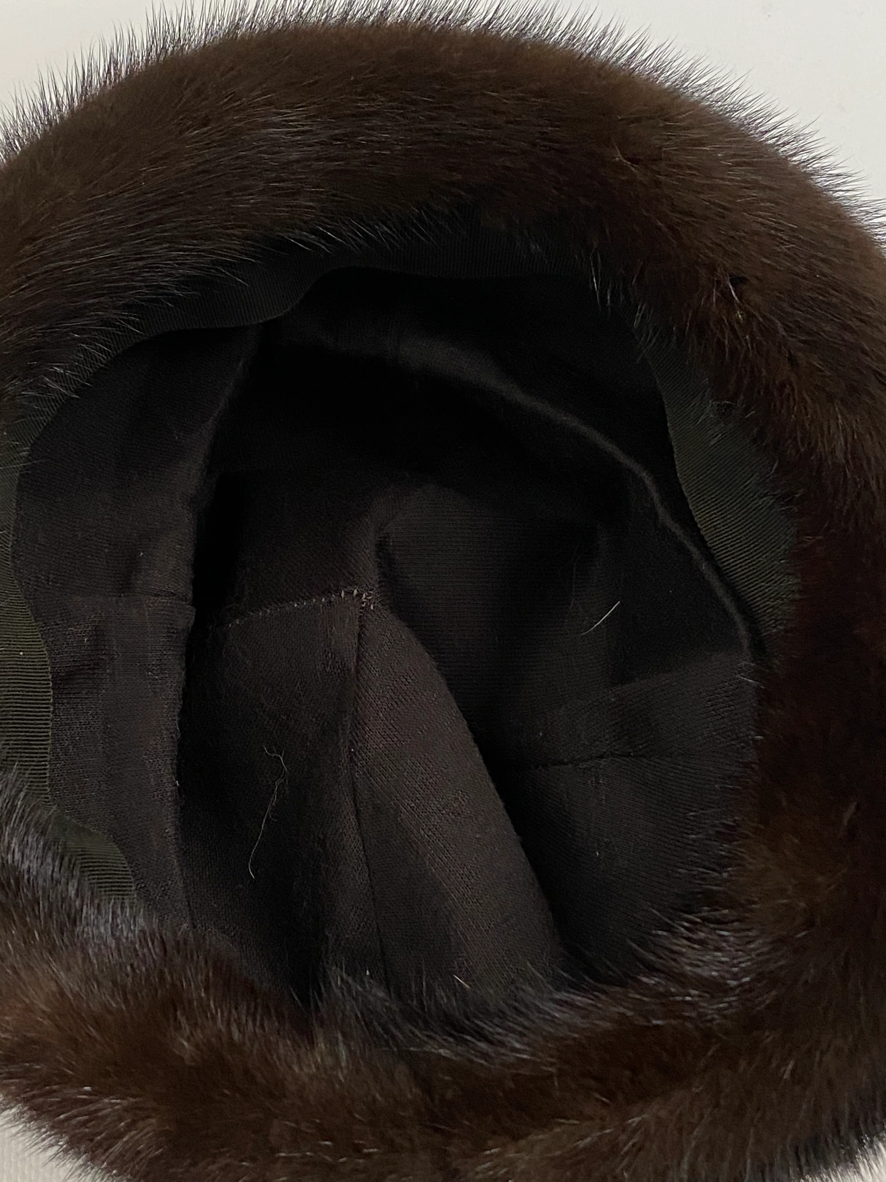 60s 60s Black Fur Winter Hat - Image 7