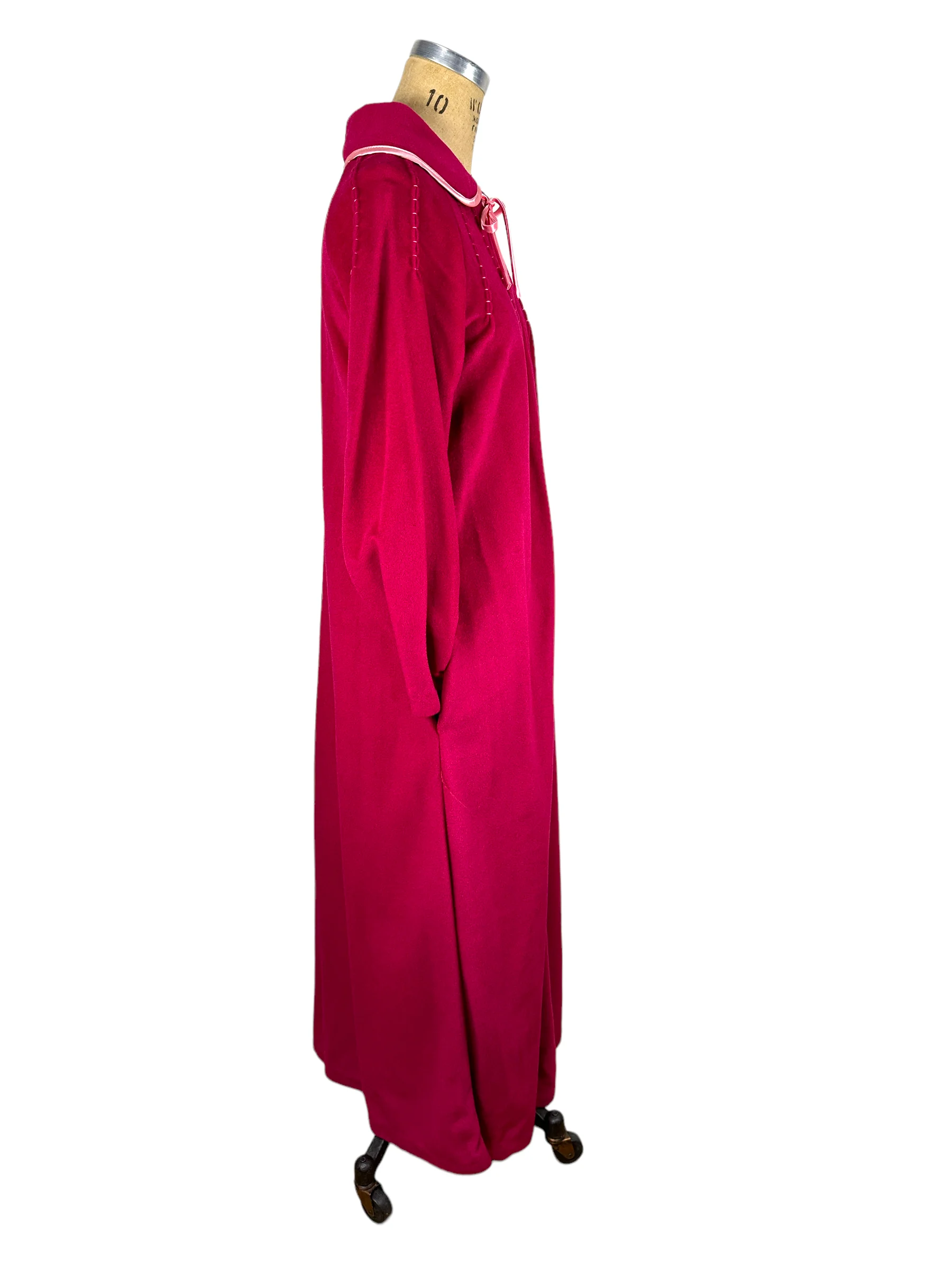 60s 60s Velour Robe In With Zipper And Pockets - Image 5
