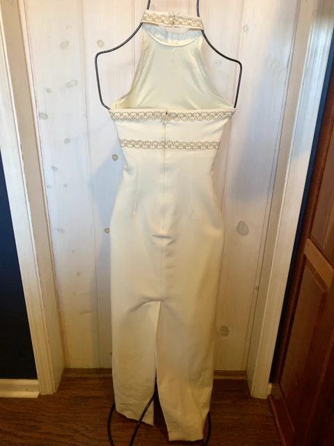 60s/70s 2 Pc Maxi Halter Dress With Bolero Style Jacket - Image 4