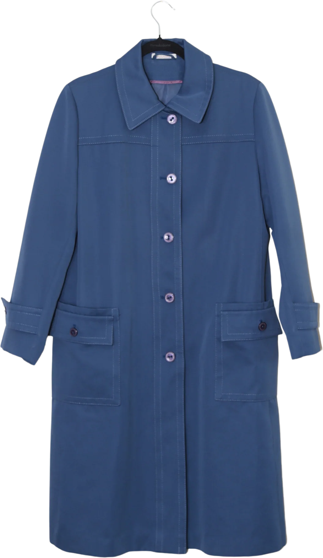60s/70s 60s/70s Forecaster Of Boston Blue Trench Coat By Forecaster of Boston