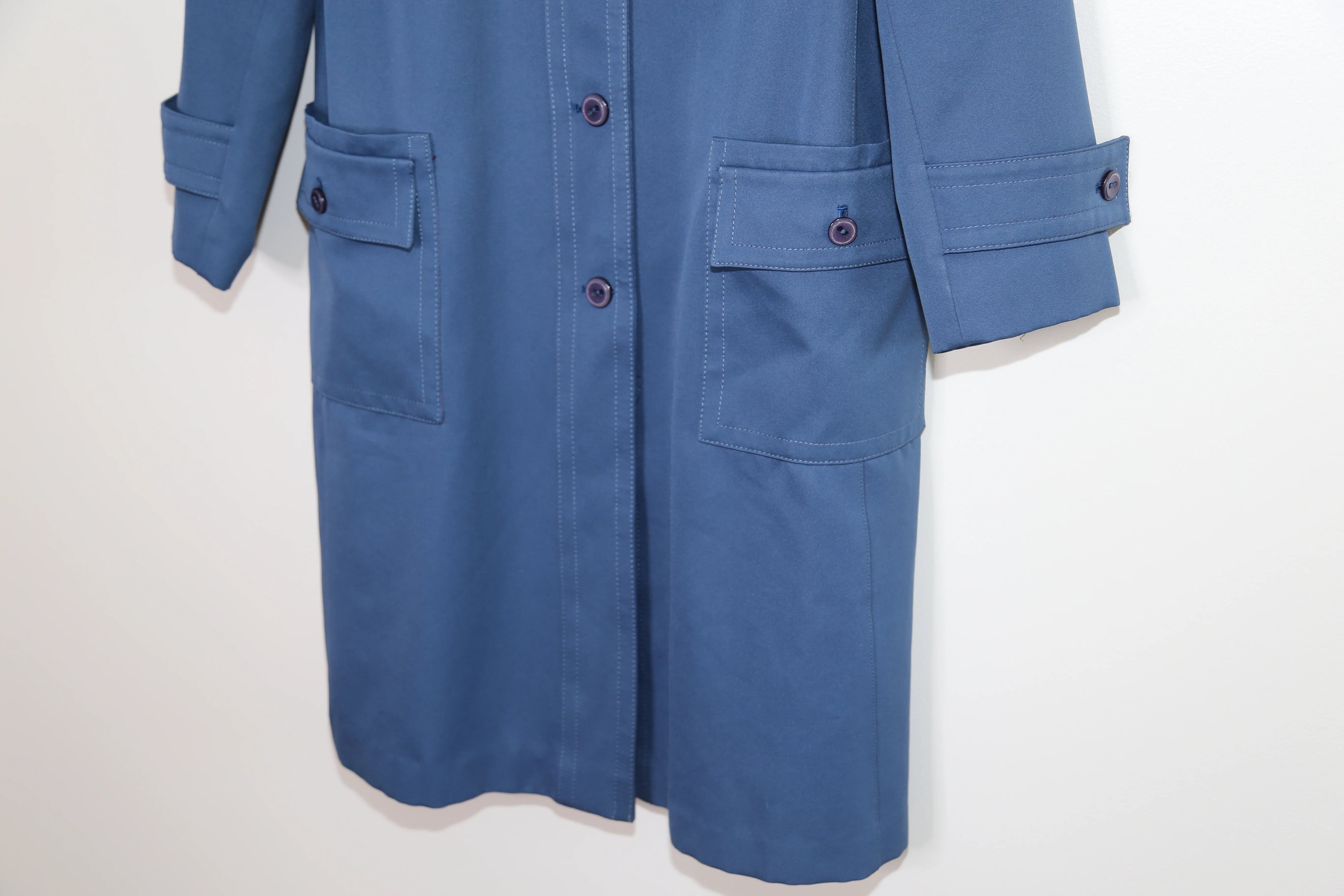 60s/70s 60s/70s Forecaster Of Boston Blue Trench Coat By Forecaster of Boston - Image 4