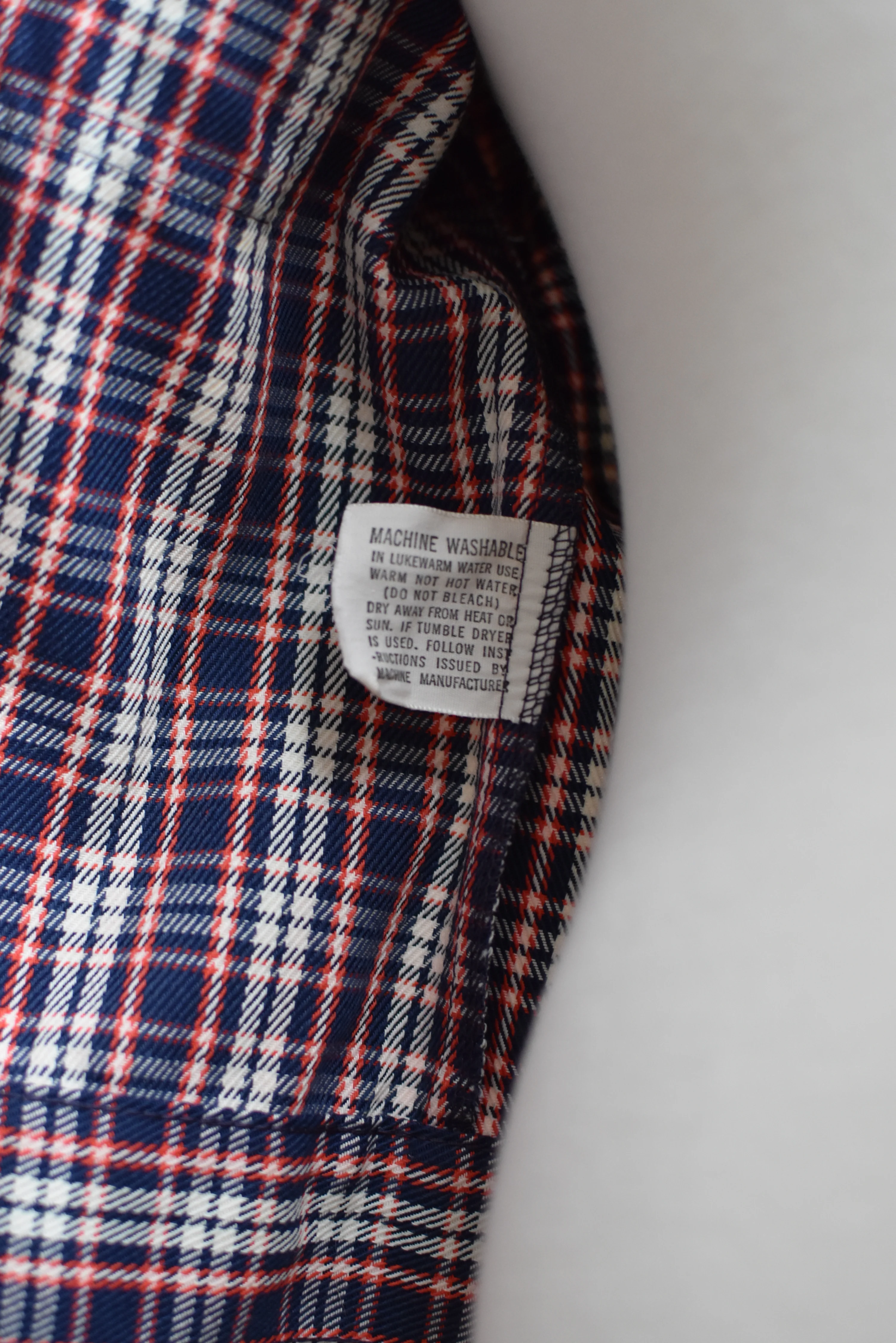 60s/70s 60s 70s Plaid Jacket Red White Blue - Image 4