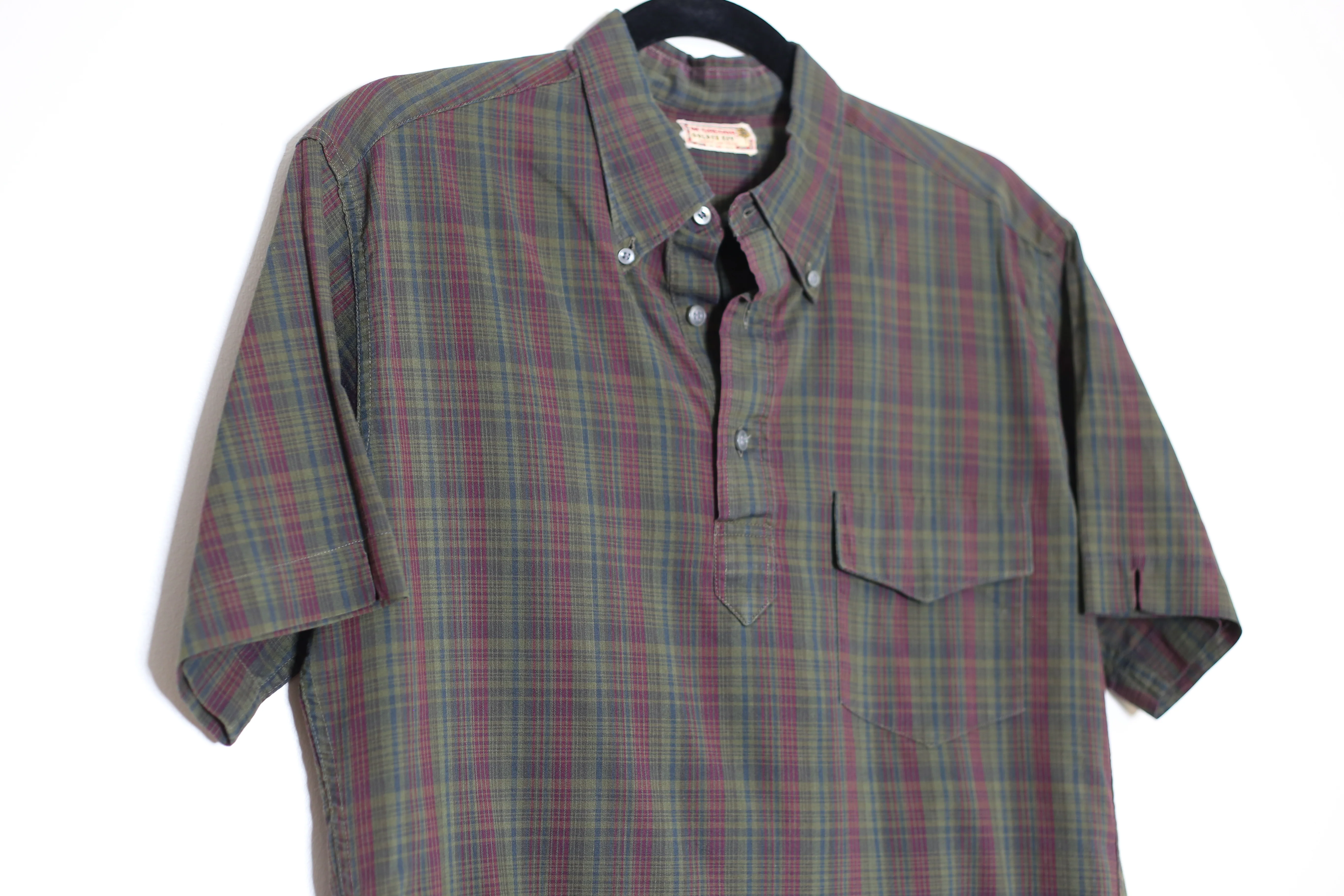 60s/70s 60s Mcgregor Golden Key Plaid Polo Shirt By Mcgregor Golden Key - Image 3