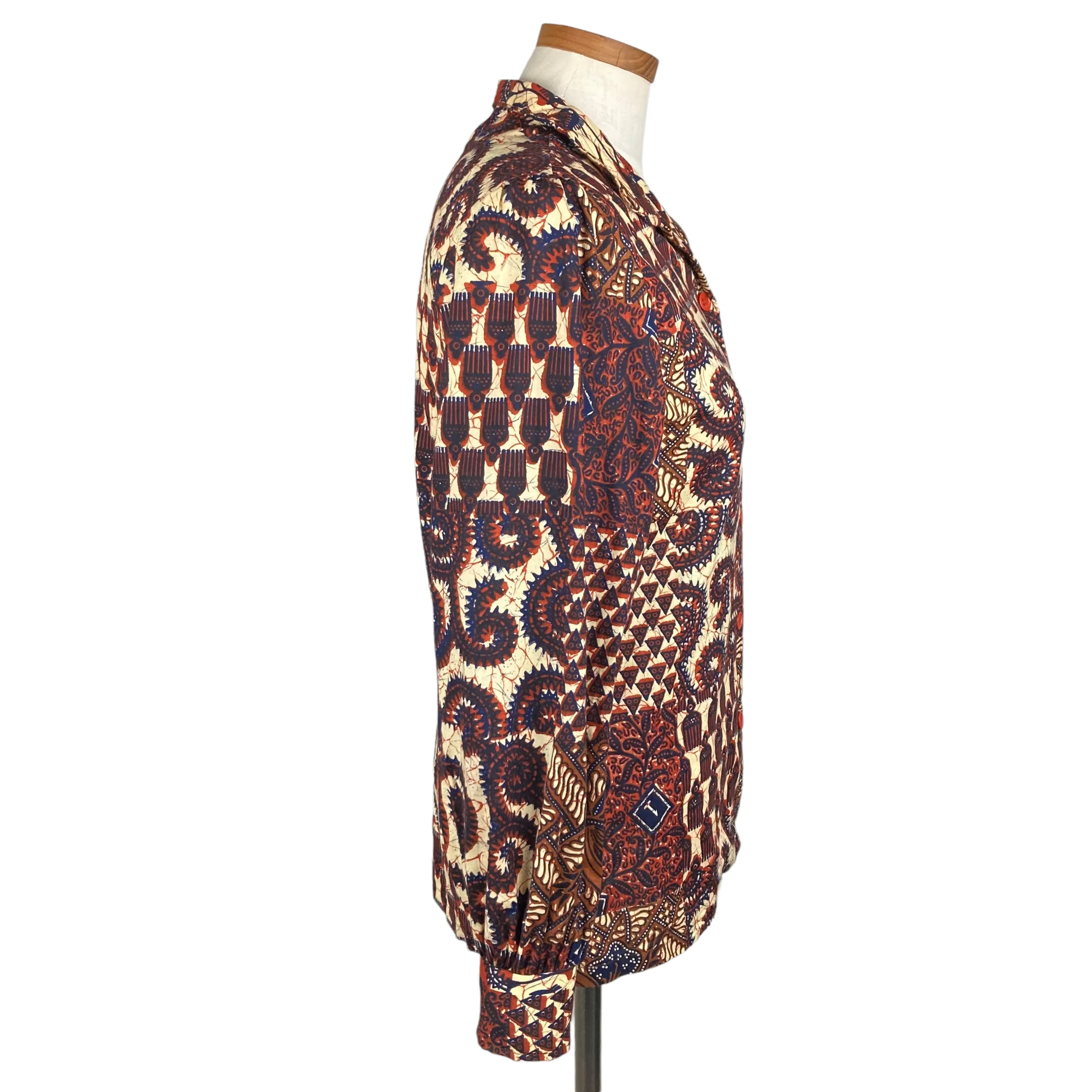 60s/70s Geometrical Print Button Down Shirt by Jcpenny - Image 4