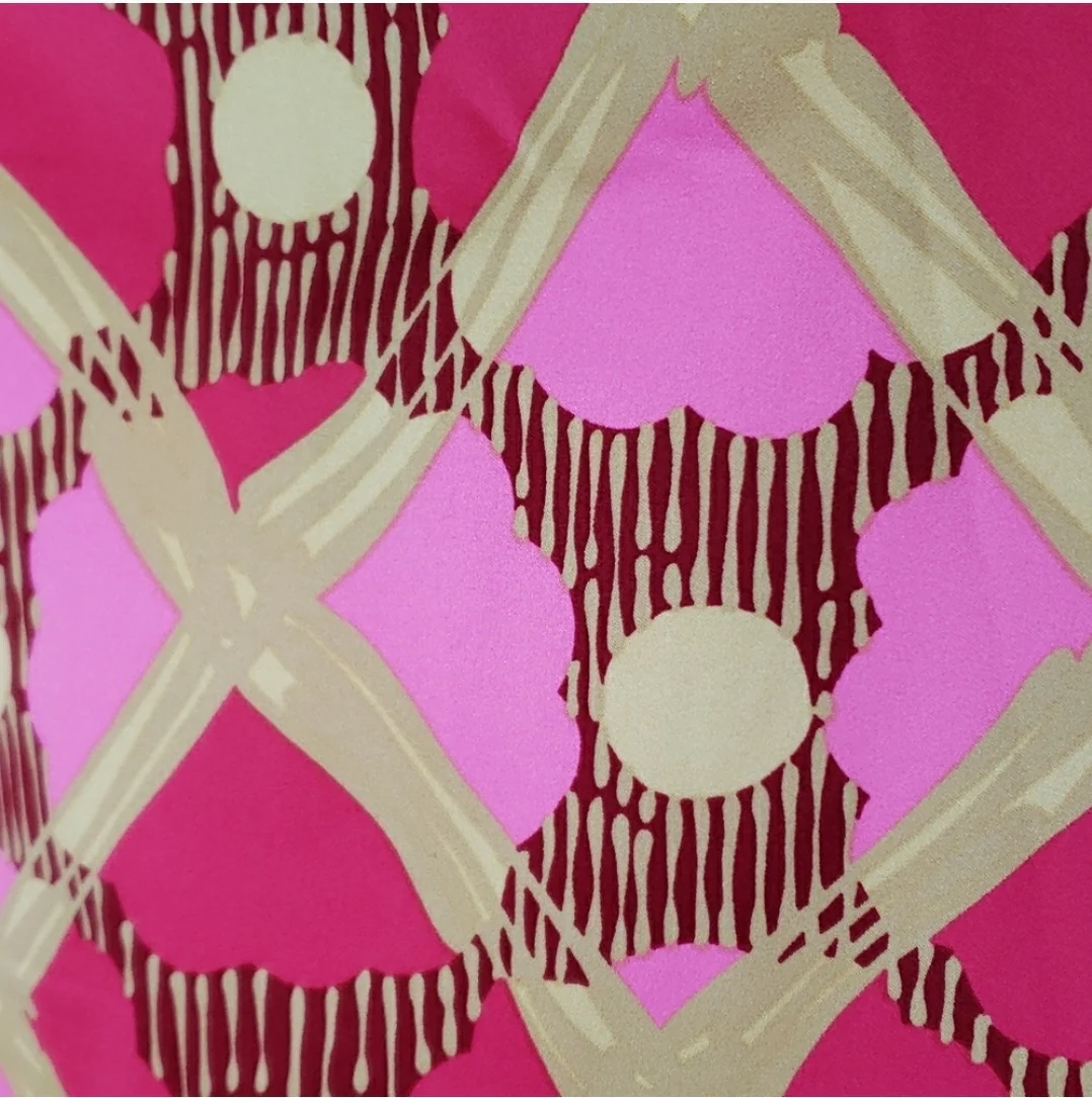 60s/70s Alex Coleman Bright Pink Tan Print Button Up Shirt By Alex Coleman - Image 10