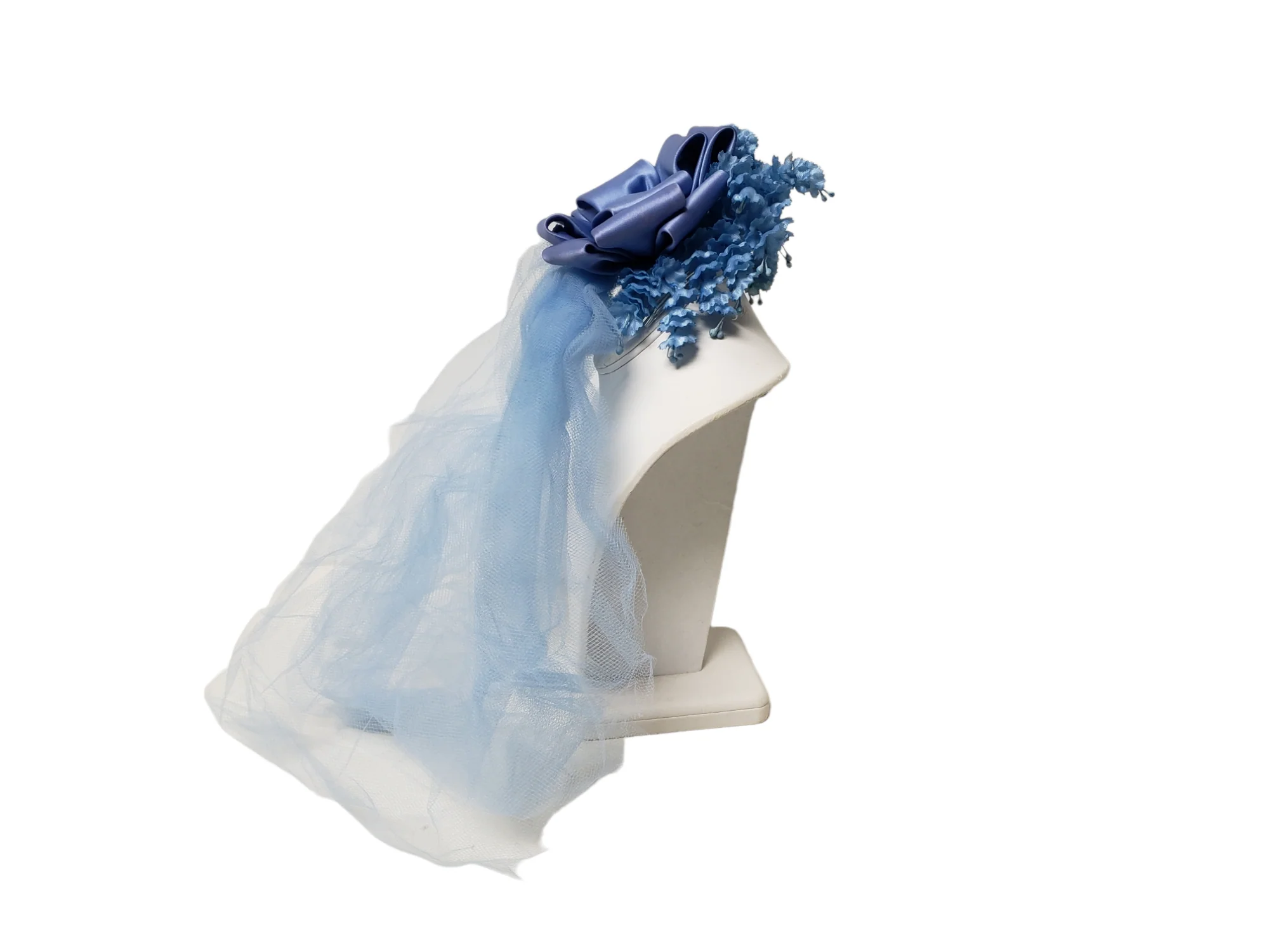 60s/70s Blue Tulle Veil For Flower Girls And Bridesmaids - Image 3