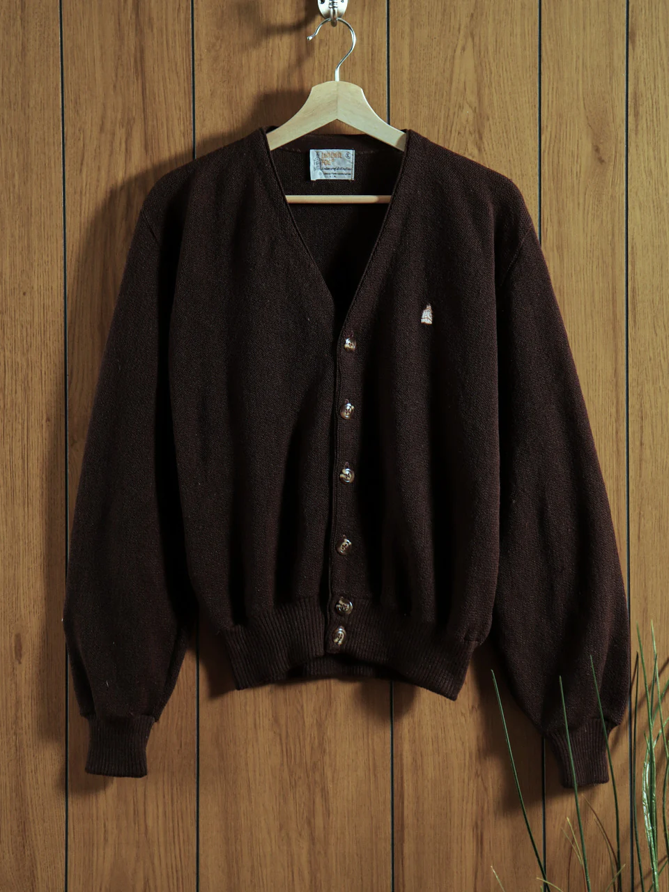 60s/70s Brown Textured Cardigan By London Fog - Image 2