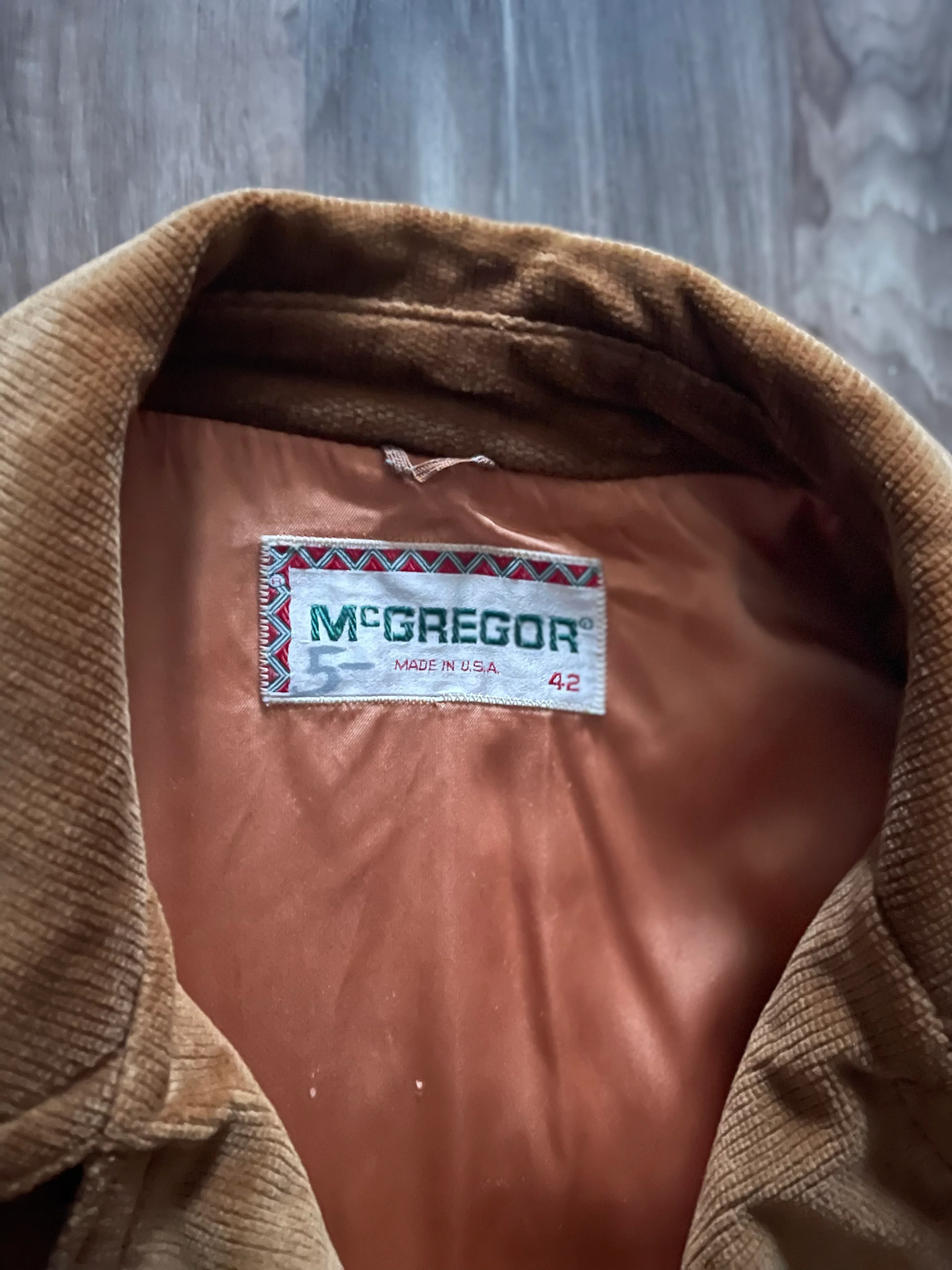 60s/70s Camel Tan Corduroy Western Blazer Jacket by McGregor - Image 3