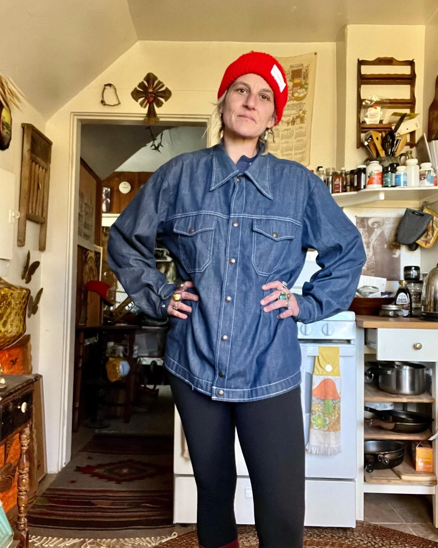 60s/70s  Denim Chore Jacket Size L/xl by Cap N Jac - Image 4