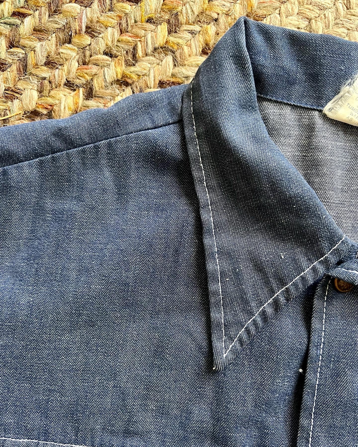 60s/70s  Denim Chore Jacket Size L/xl by Cap N Jac - Image 9