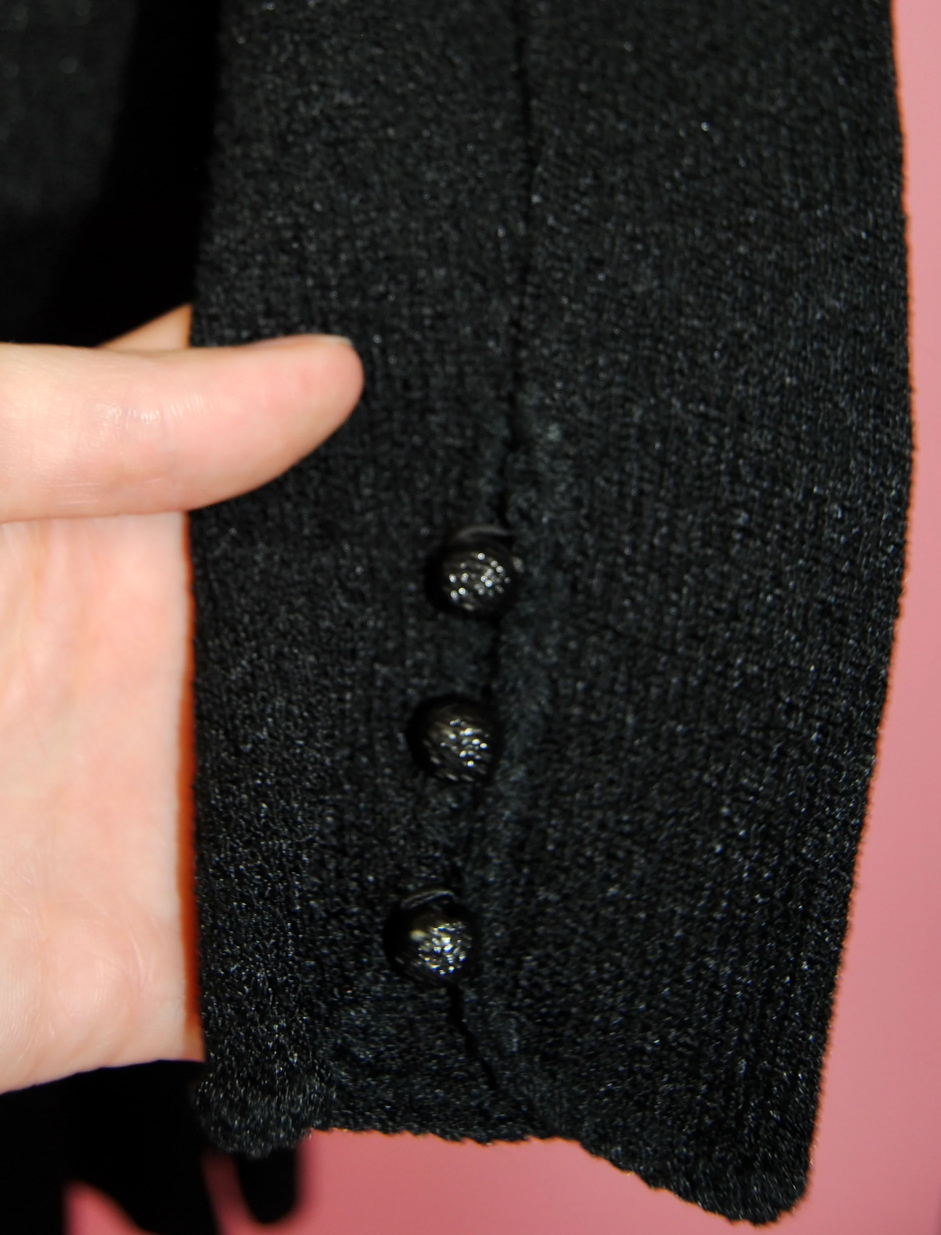 60s/70s Chic Black Knit Midi Dress By Ayers Unlimited - Image 15