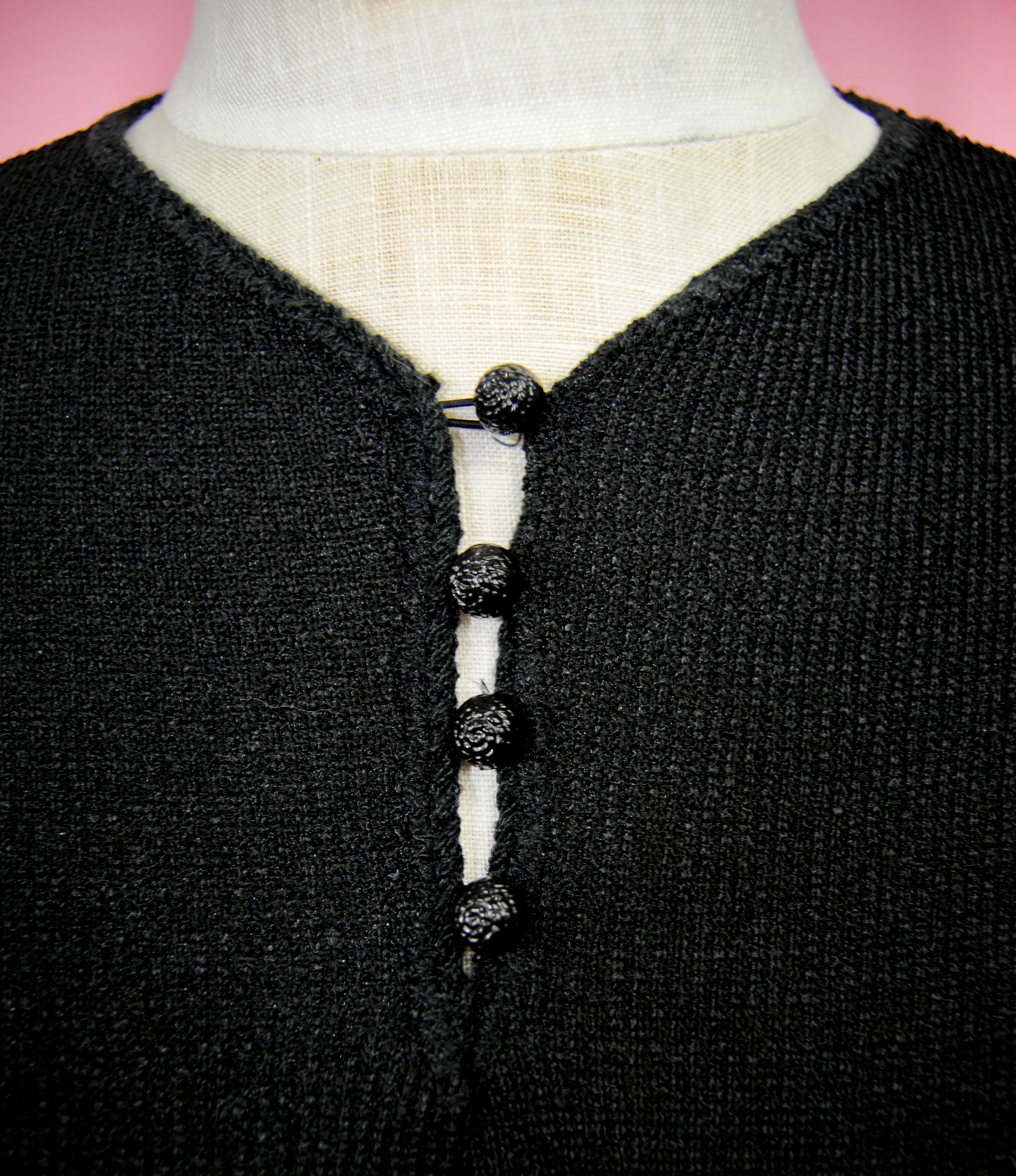 60s/70s Chic Black Knit Midi Dress By Ayers Unlimited - Image 16