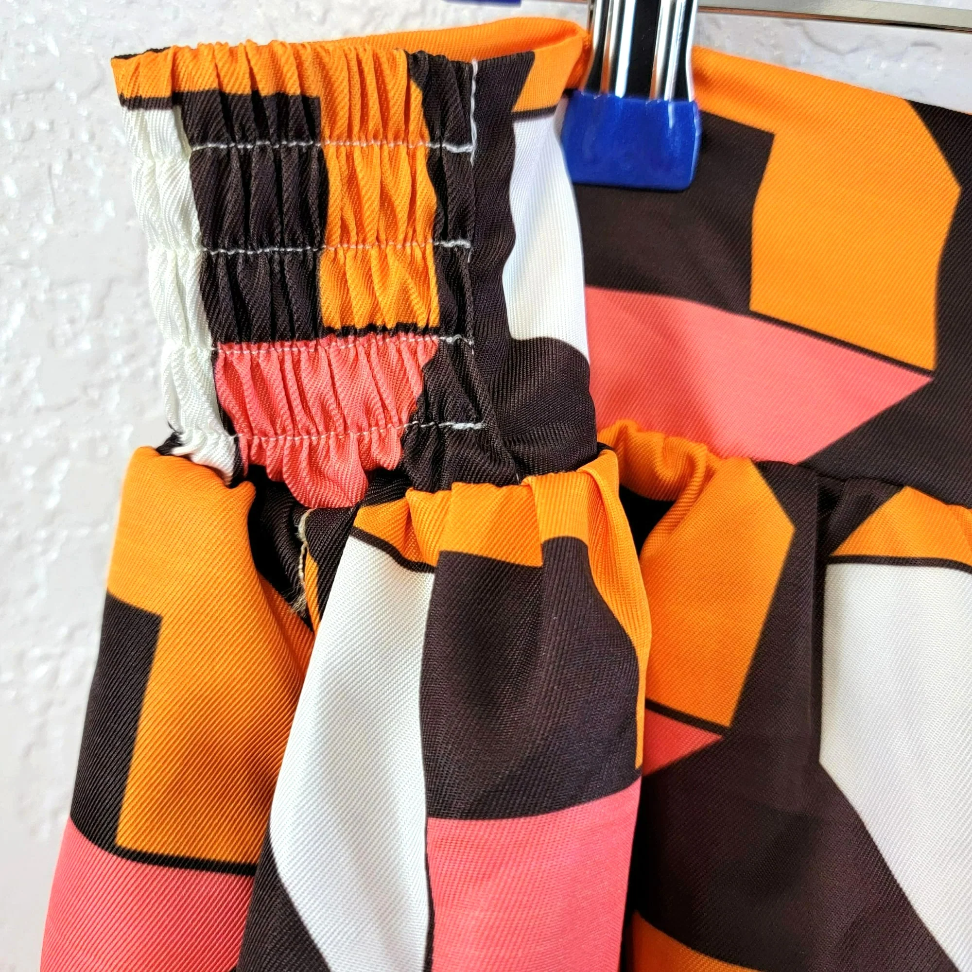60s/70s Colorful Mod Skirt A-line Knee Length Women Large - Image 10