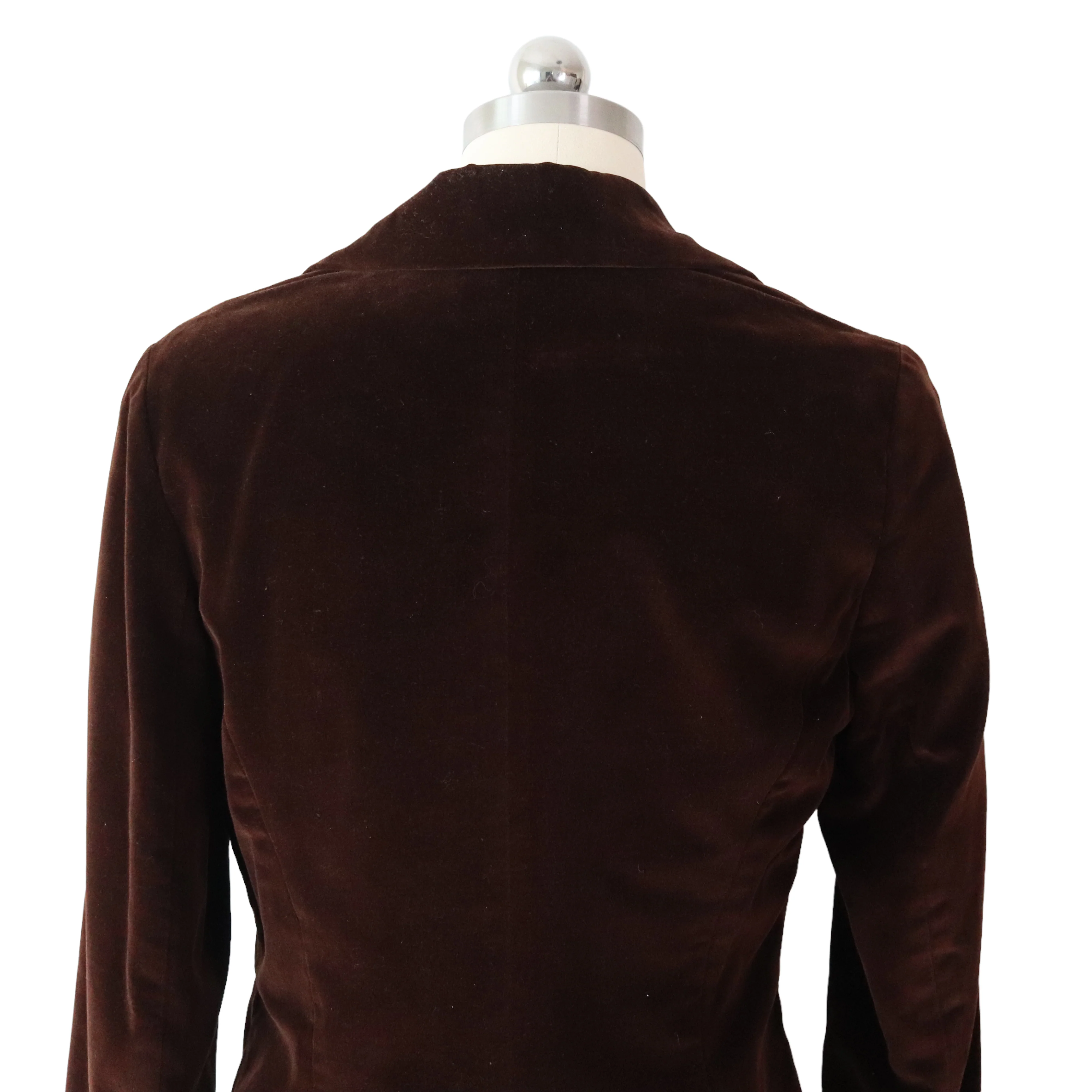 60s/70s Cotton Velvet Fitted Blazer Jacket Preppy by Prestige Boston - Image 4