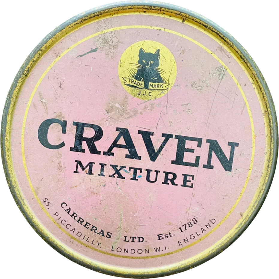 60s/70s Craven Empty Tobacco Can By Craven Mixture