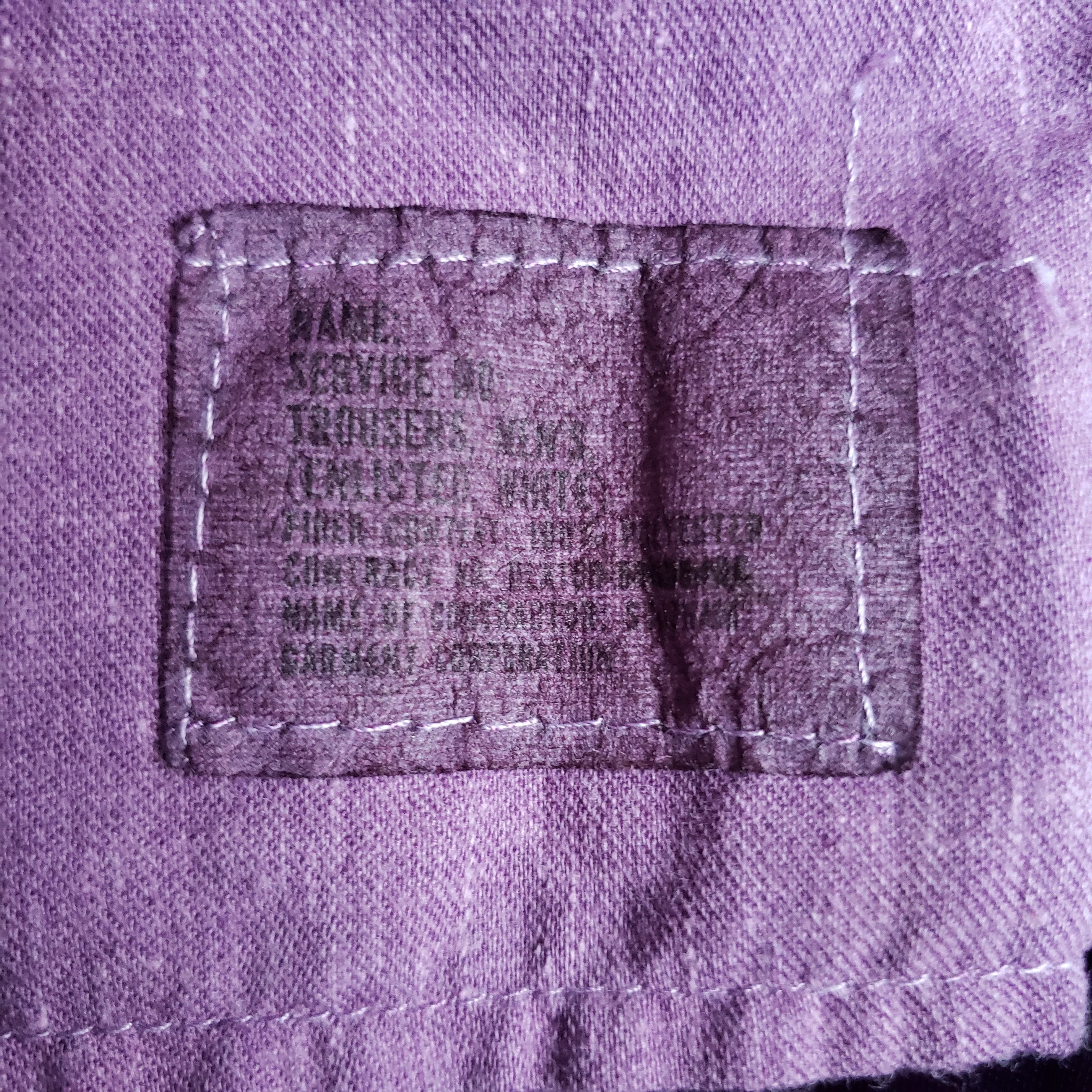 60s/70s Custom Purple Psychedelic Flair Military Pants By Military Service Trousers - Image 4