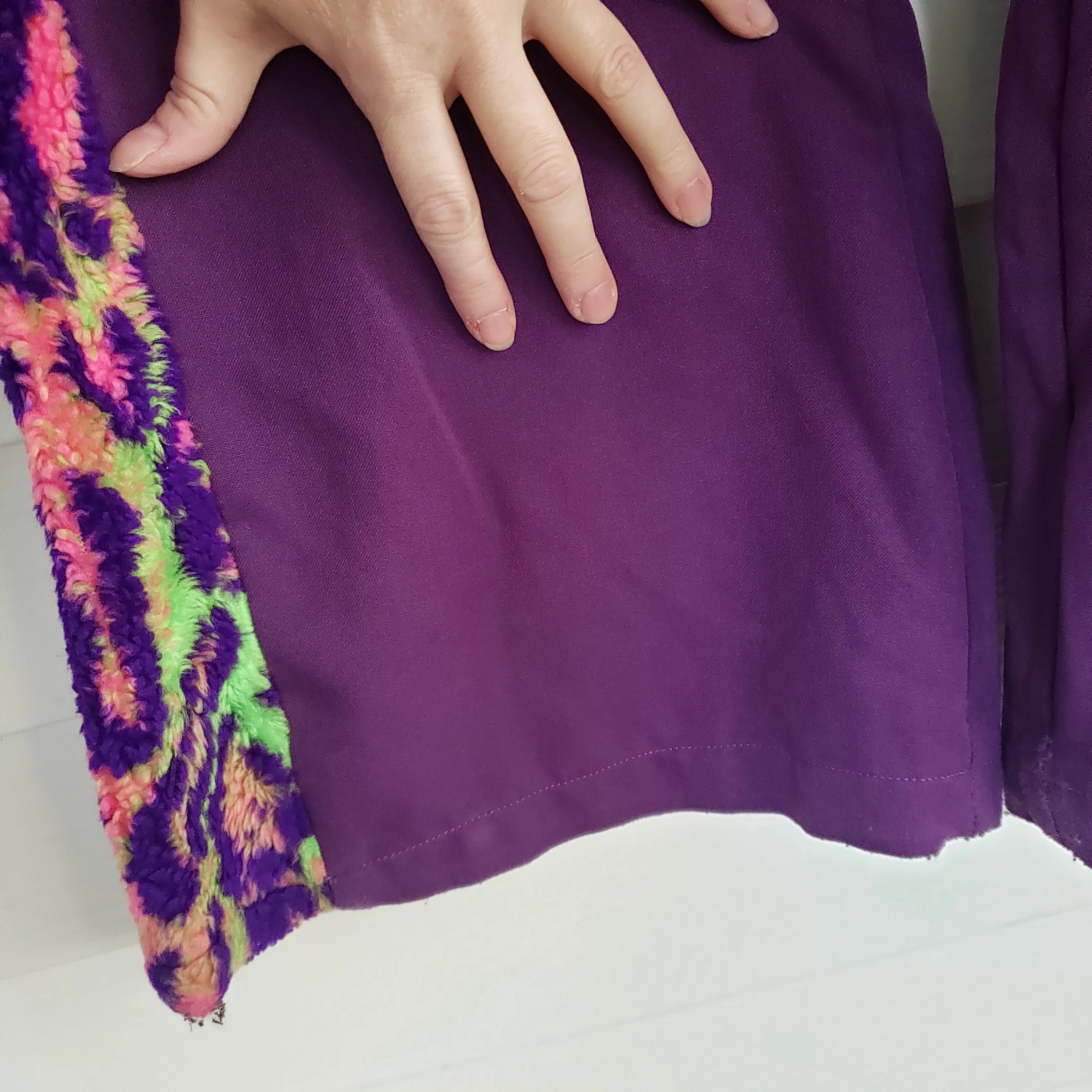 60s/70s Custom Purple Psychedelic Flair Military Pants By Military Service Trousers - Image 7