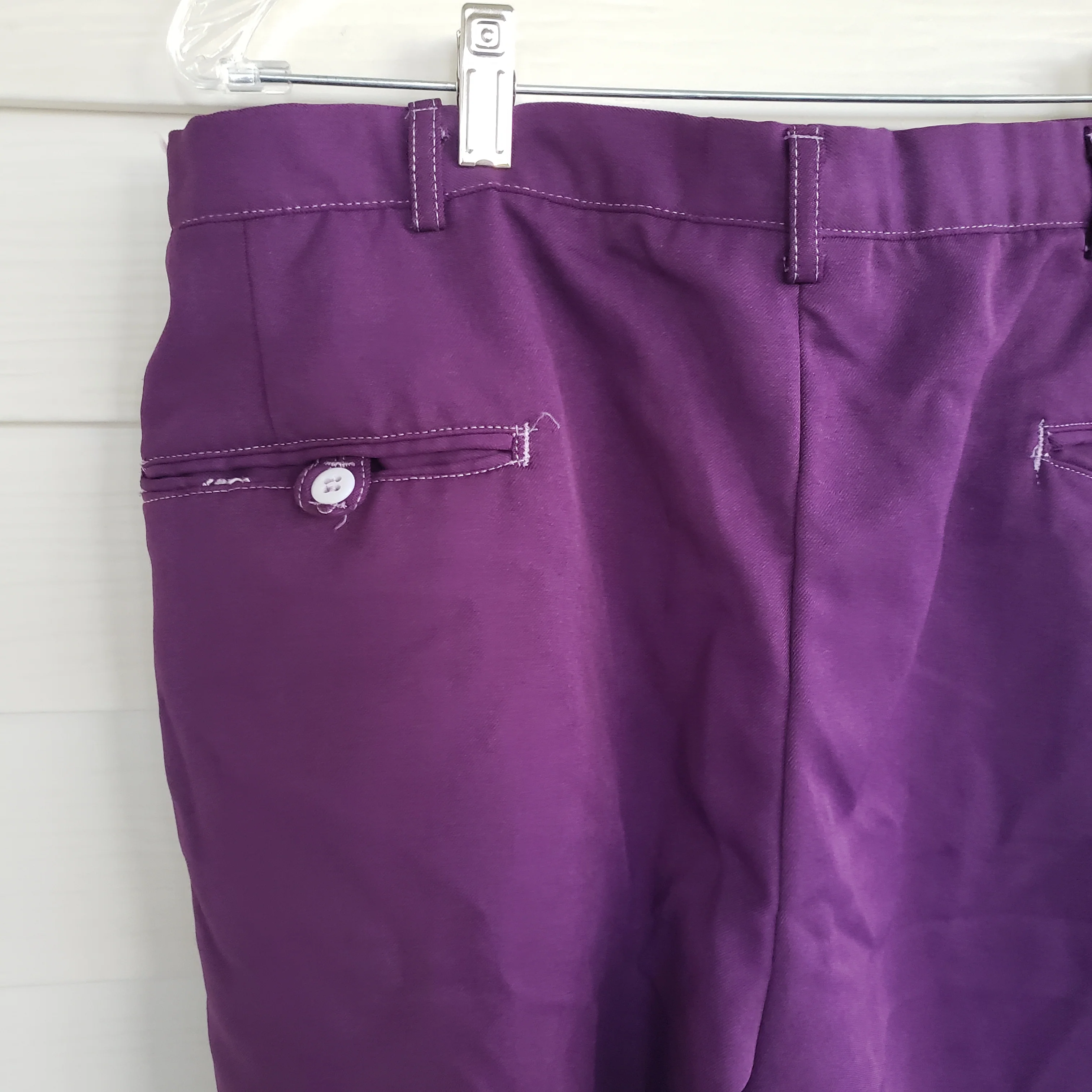 60s/70s Custom Purple Psychedelic Flair Military Pants By Military Service Trousers - Image 9