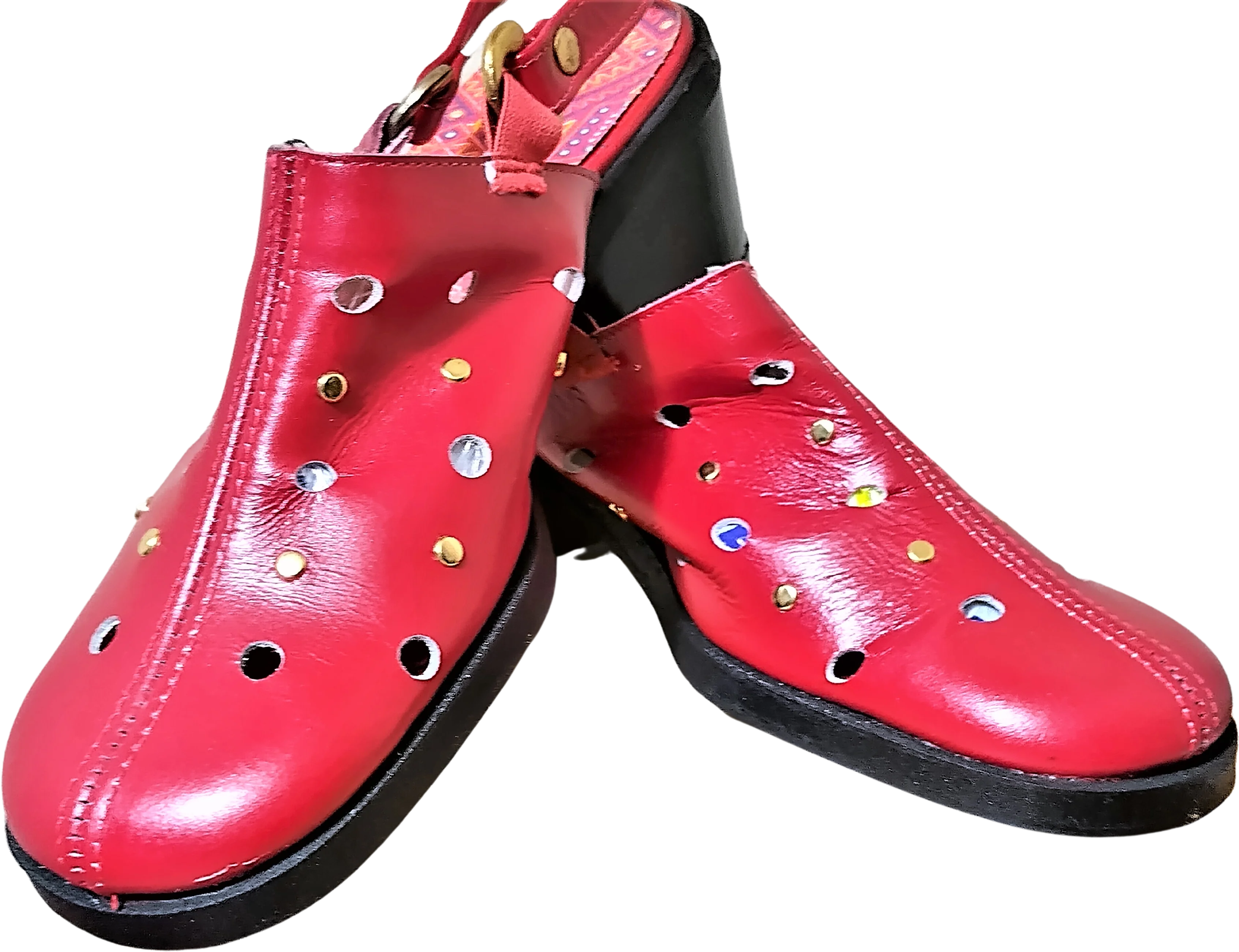 60s/70s Deadstock Orig Box Buskins Red Leather Mod Shoes By Buskins - Image 3