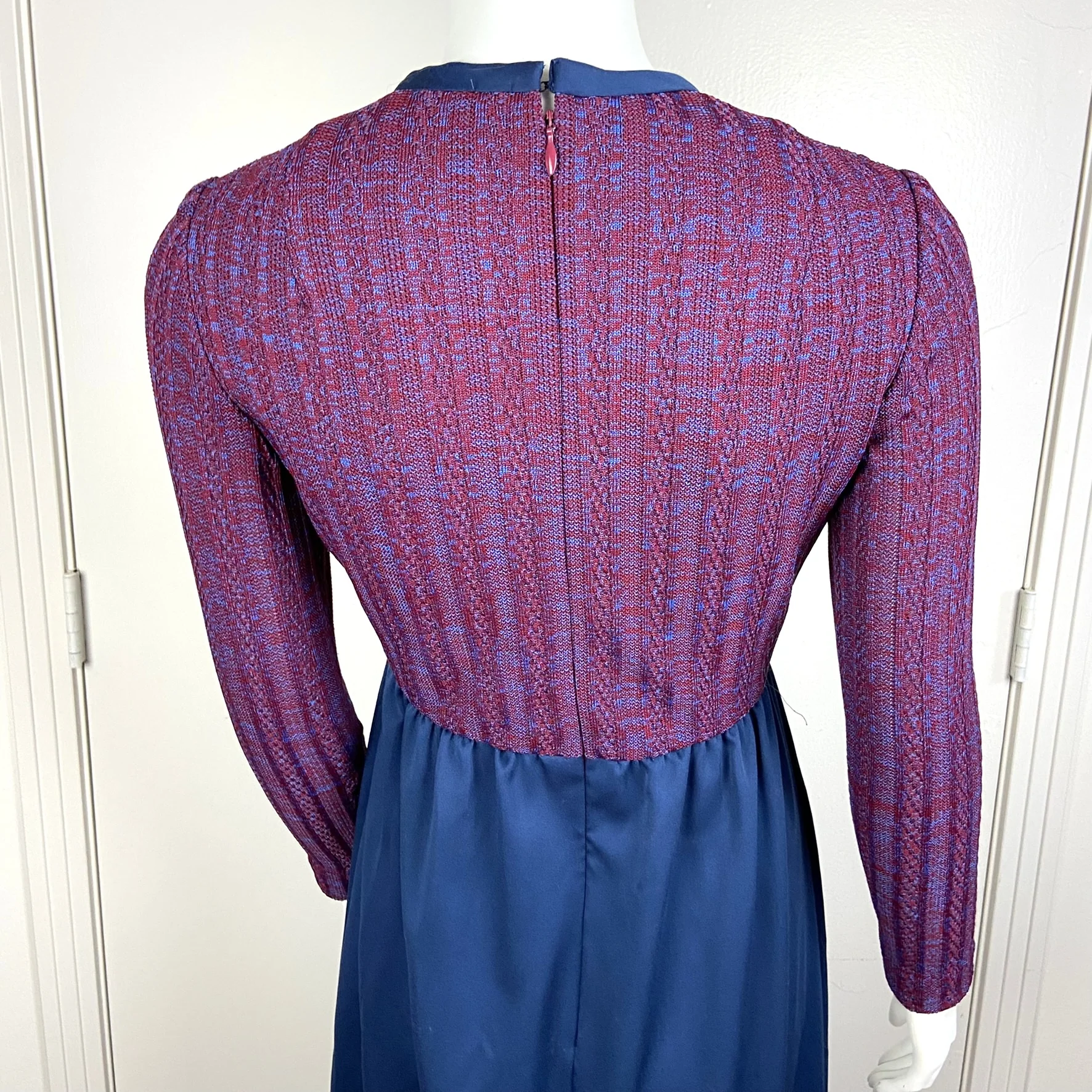 60s/70s Designer Sweater Ruffle Midi Dress By Rodrigues - Image 6