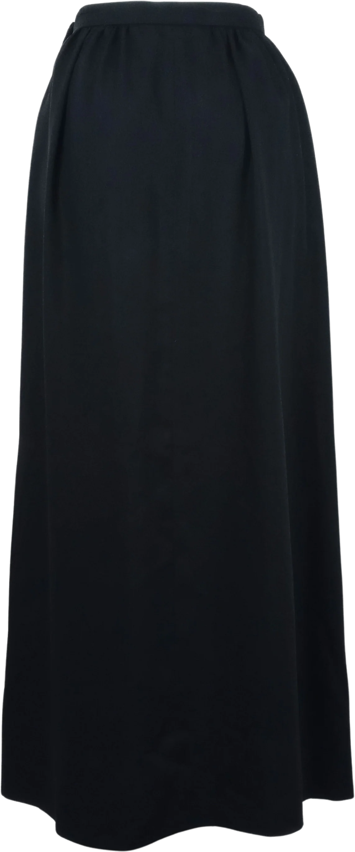 60s/70s Dramatic Black Single Pleat Maxi Skirt By Nelly De Grab - Image 2