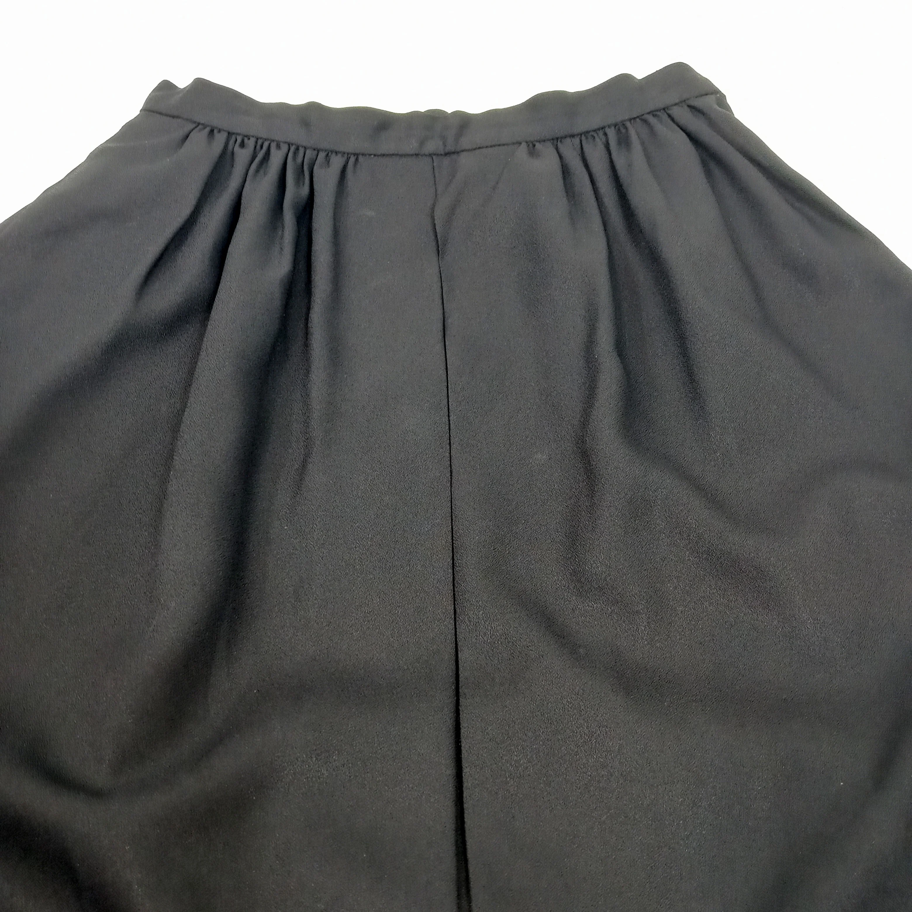60s/70s Dramatic Black Single Pleat Maxi Skirt By Nelly De Grab - Image 4