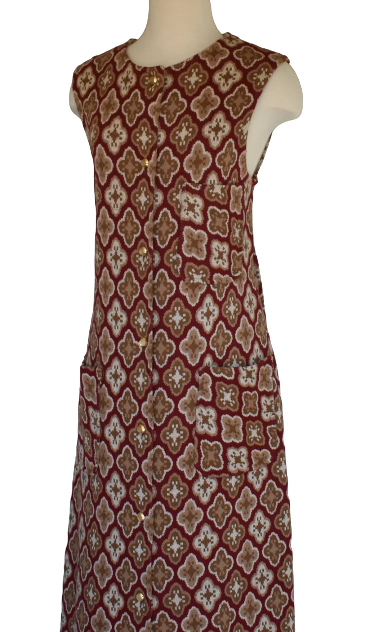 60s/70s Dress And Pants Set Midi Dress Vest And Pants by Roos Atkins - Image 11