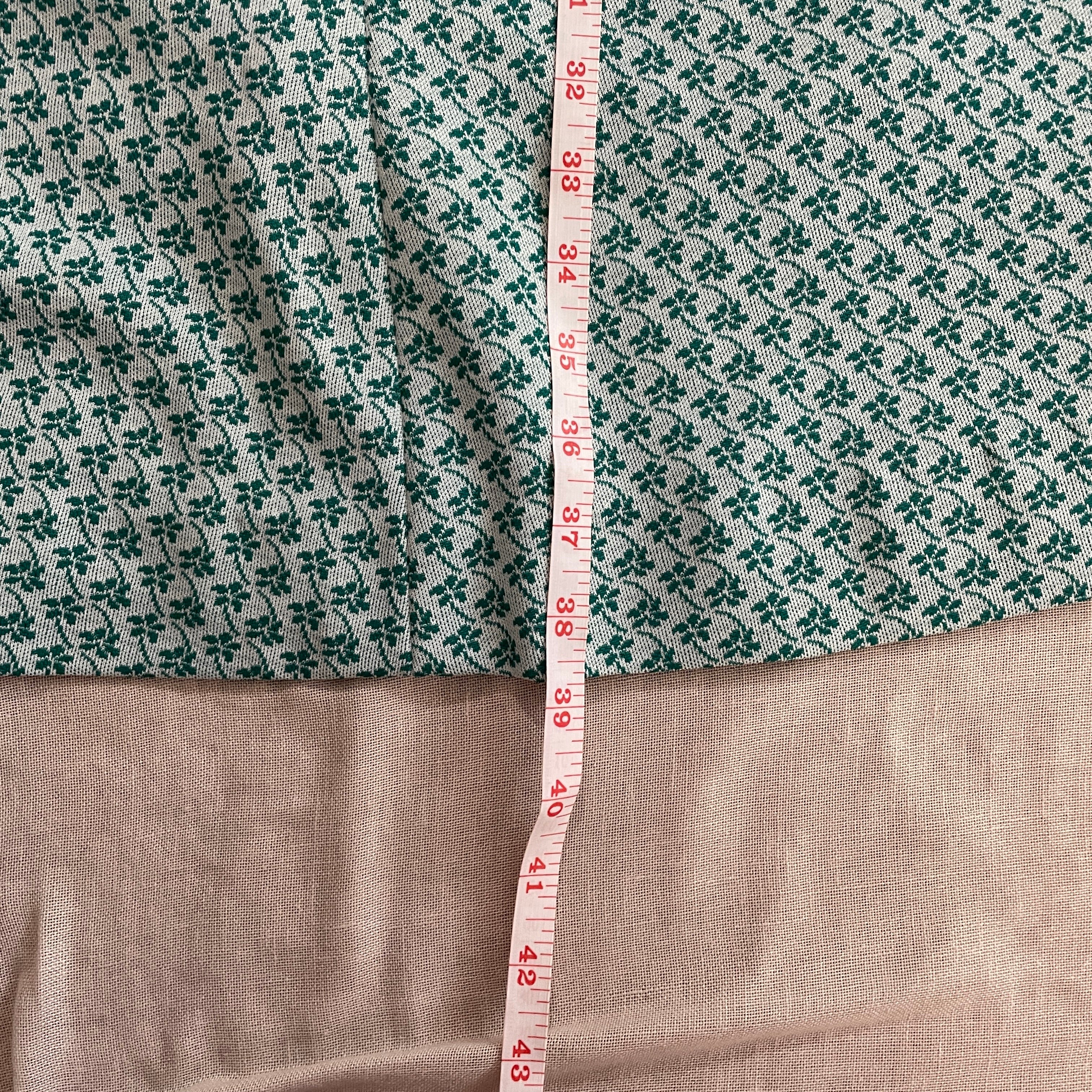 60s/70s Dress Small Green White Floral A-line Circle Mod - Image 13