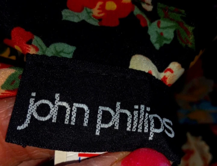 60s/70s Dropped Waist Polyester Pleated Skirt Dress By John Phillips - Image 9