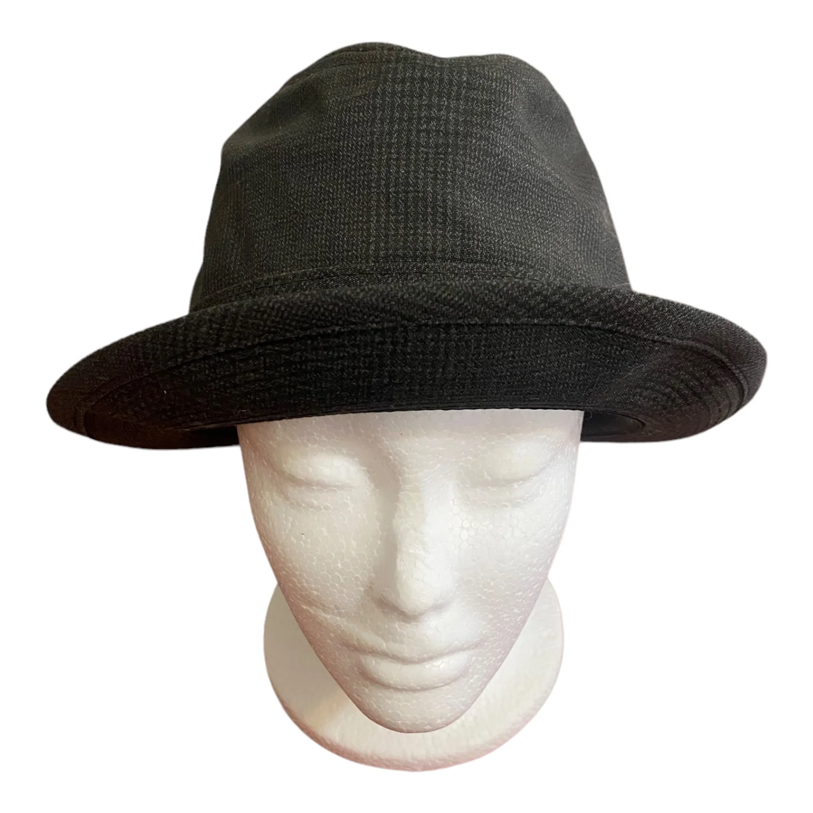 60s/70s Fedora Check Hat Gray Large 7 1/4-7 3/8 Sweatband By Sears, Roebuck, and Co. - Image 8