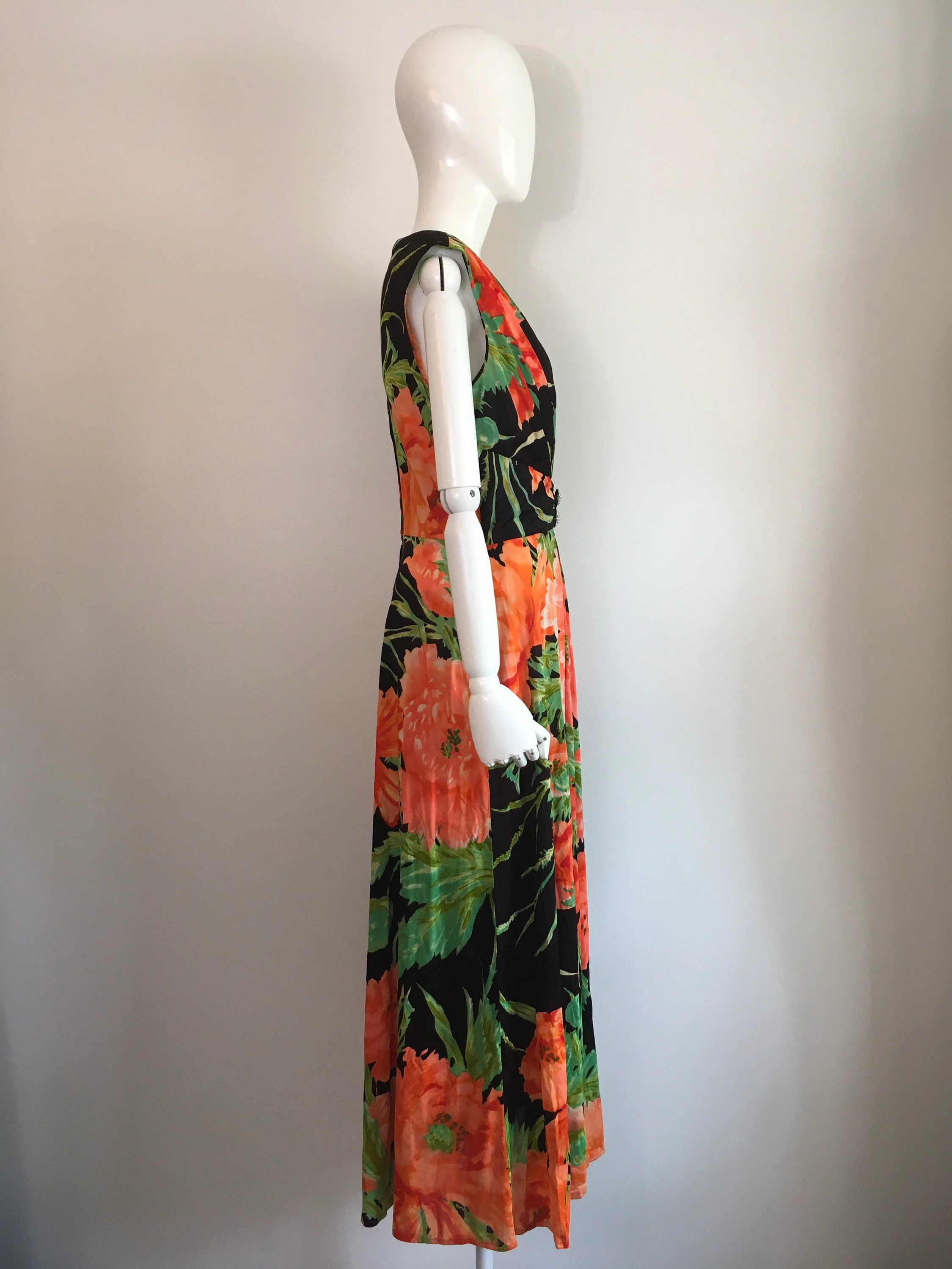 60's/70's Floral Print Poppy Maxi Dress - Image 3